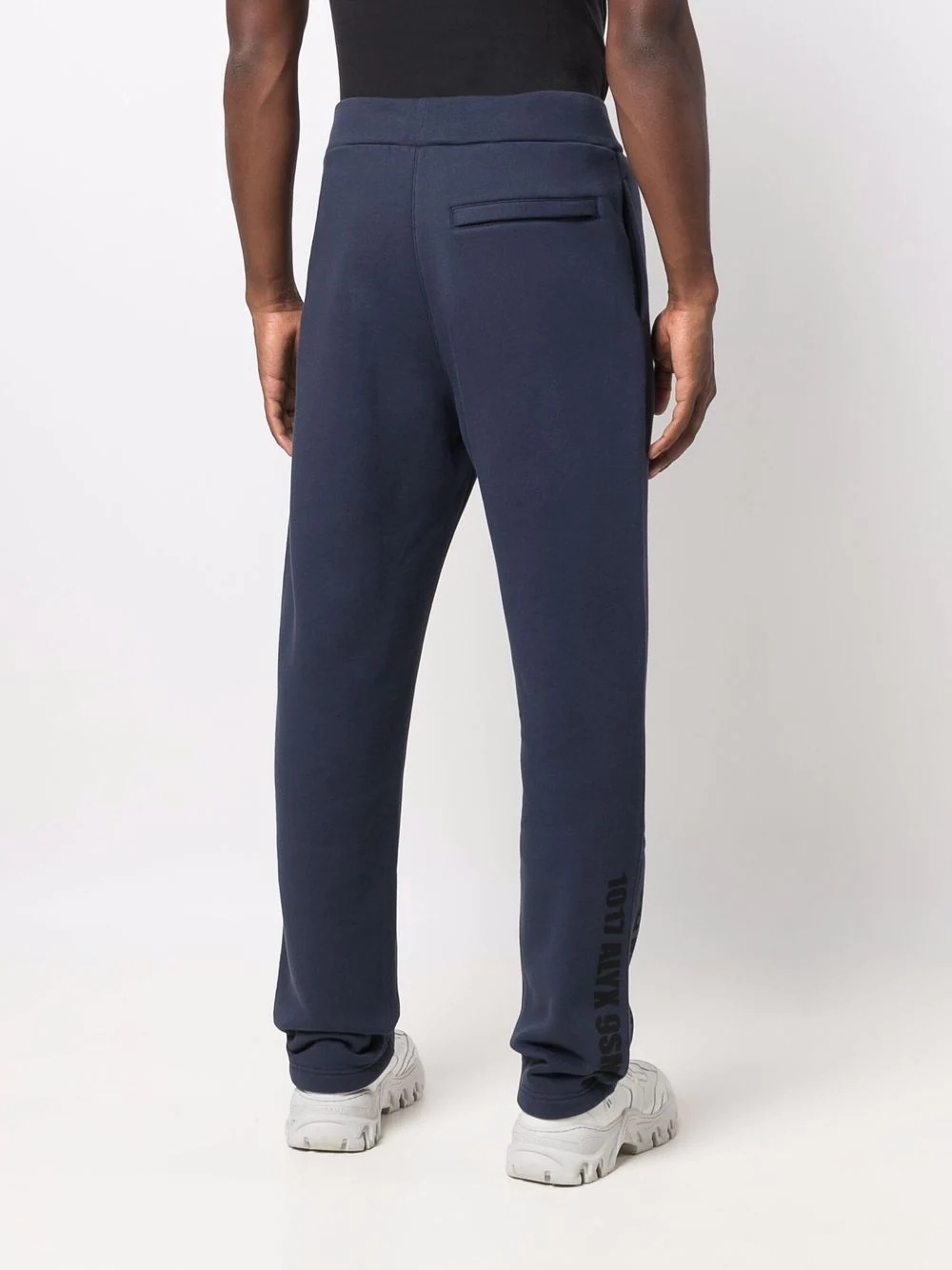 drawstring-waist cotton-blend track trousers - 4