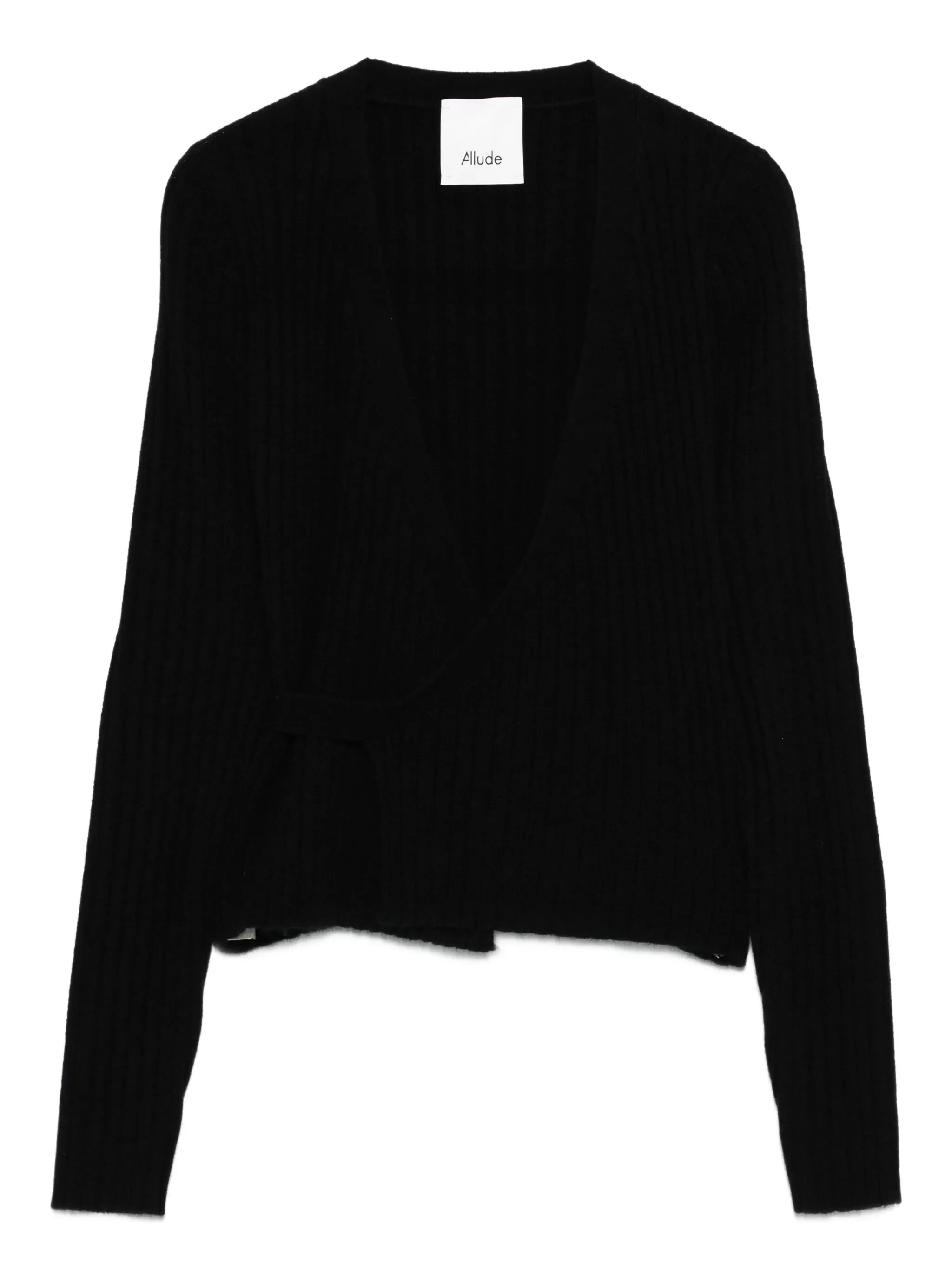 Allude Ribbed Wrap Cardigan - 1
