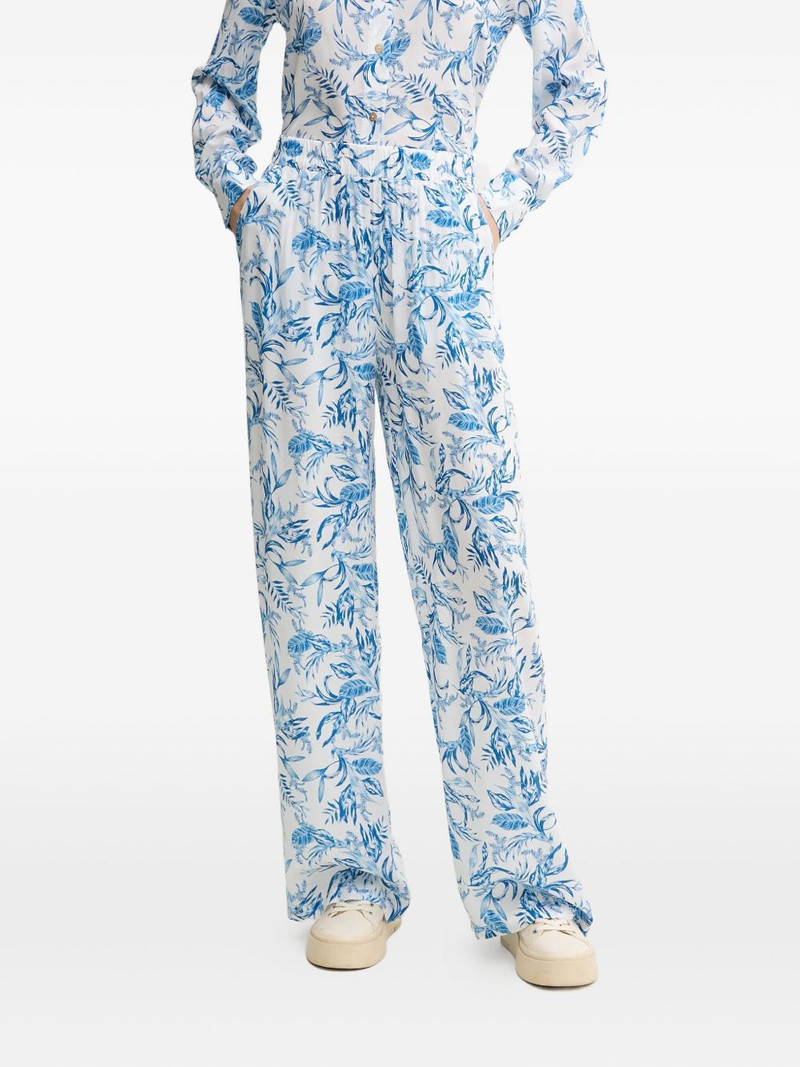 leaf-print trousers 1