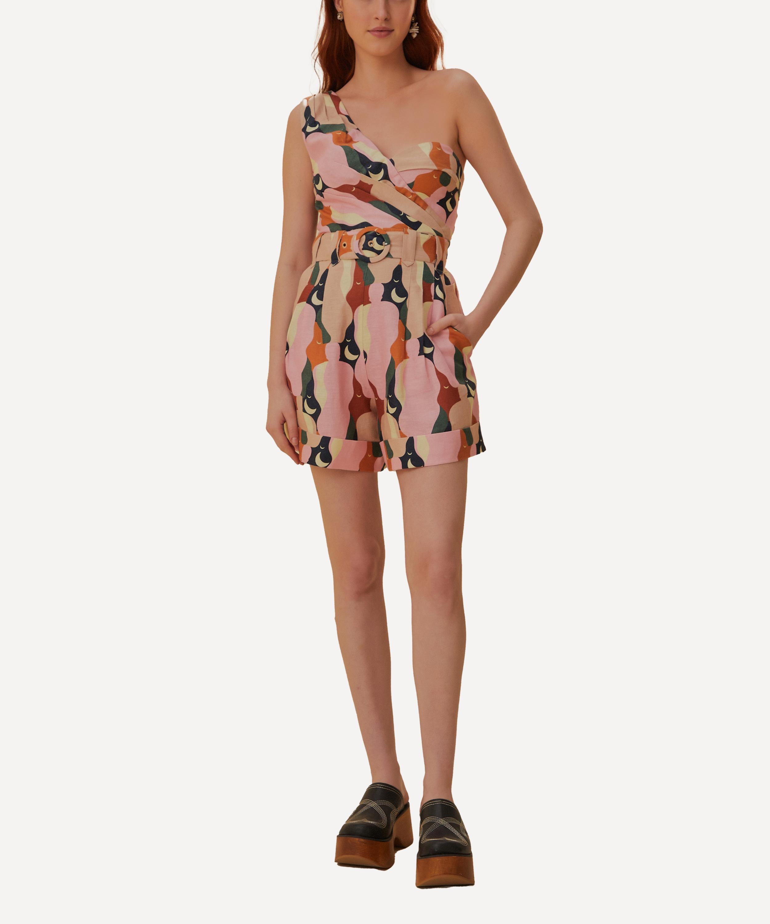 Kiss Multicolour One-Shoulder Romper - 2