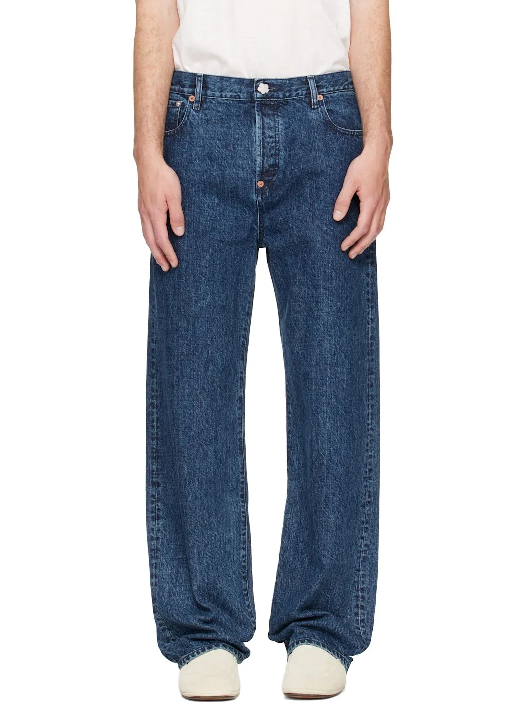 Blue Kenzo Paris 'KENZO Signature' Straight Fit Jeans - 1