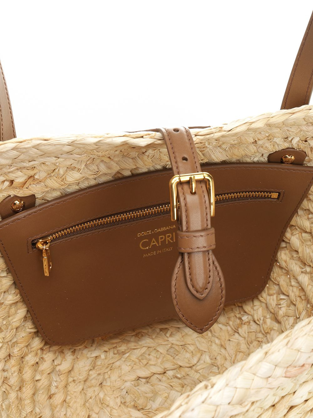 Capri Straw Bag Shoulder Bags Beige - 4