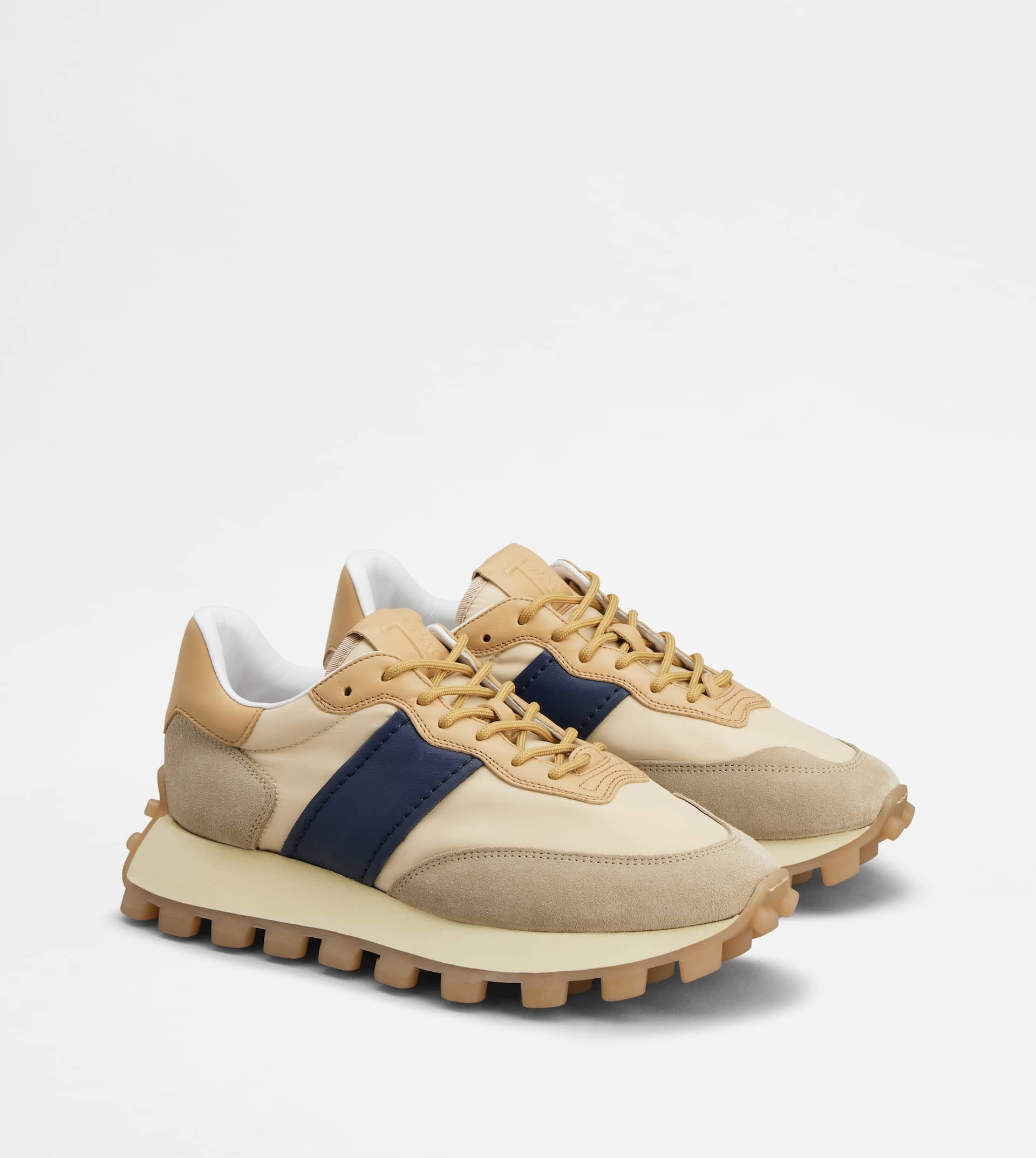 SNEAKERS TOD'S 1T IN SUEDE AND FABRIC - BEIGE, BLUE - 3