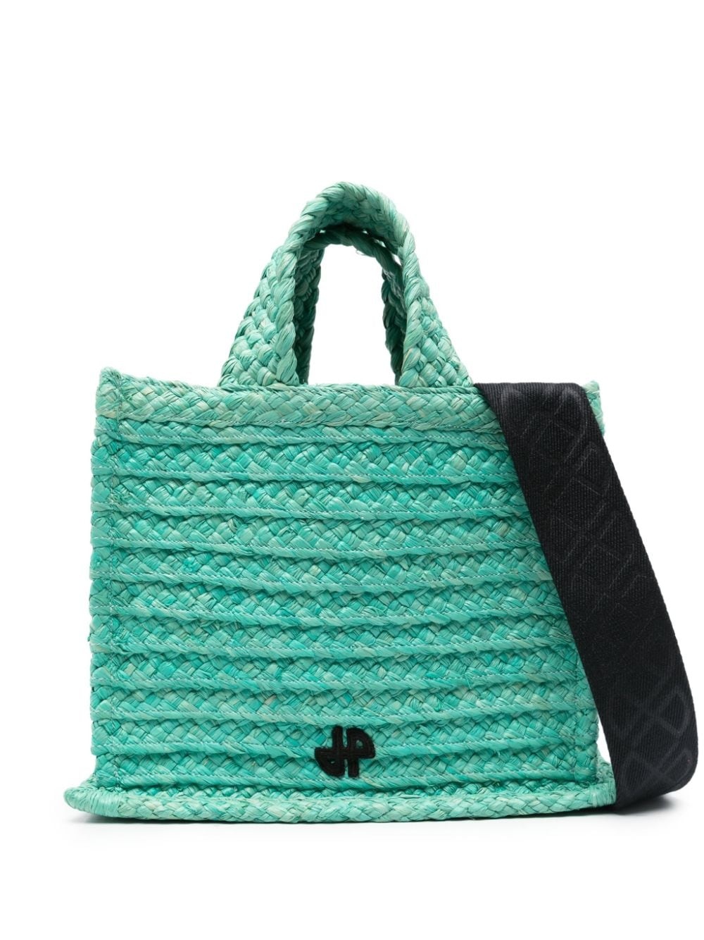 small raffia tote bag - 1