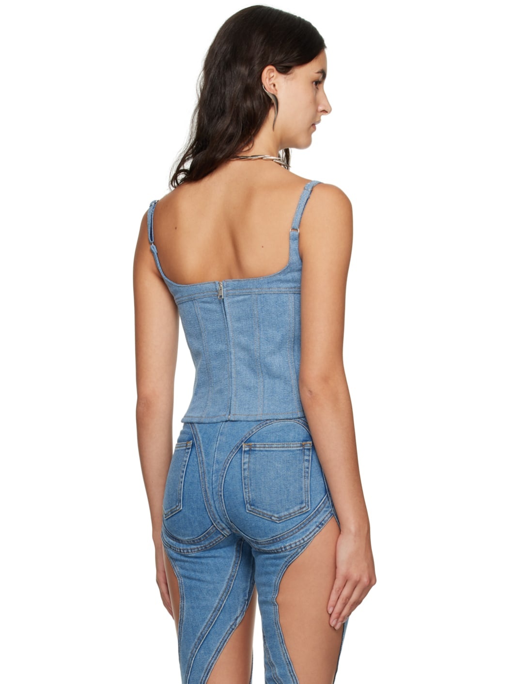 Blue Illusion Denim Tank Top - 3