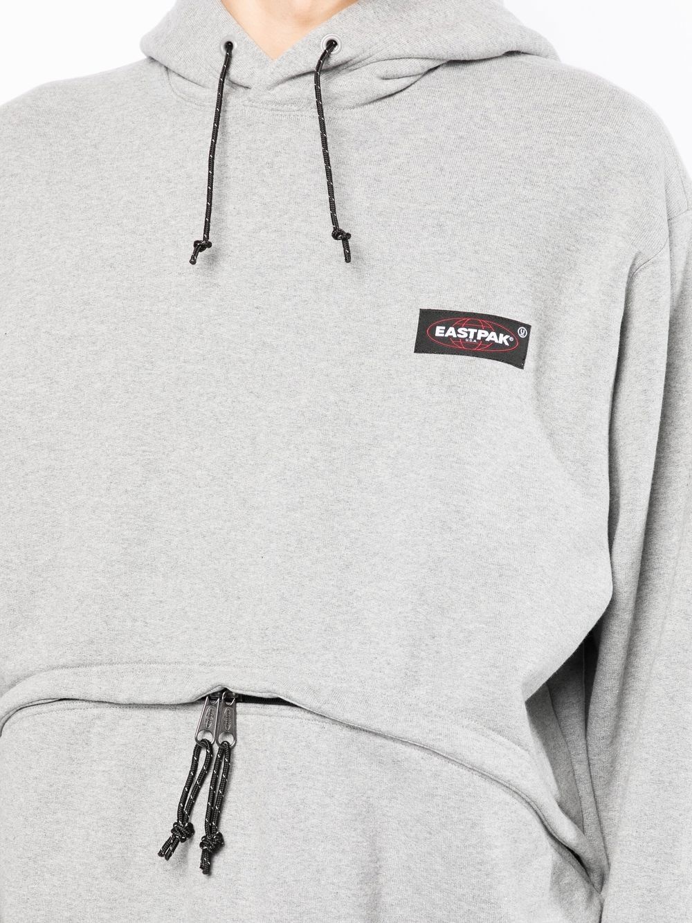 logo-patch drawstring hoodie - 7
