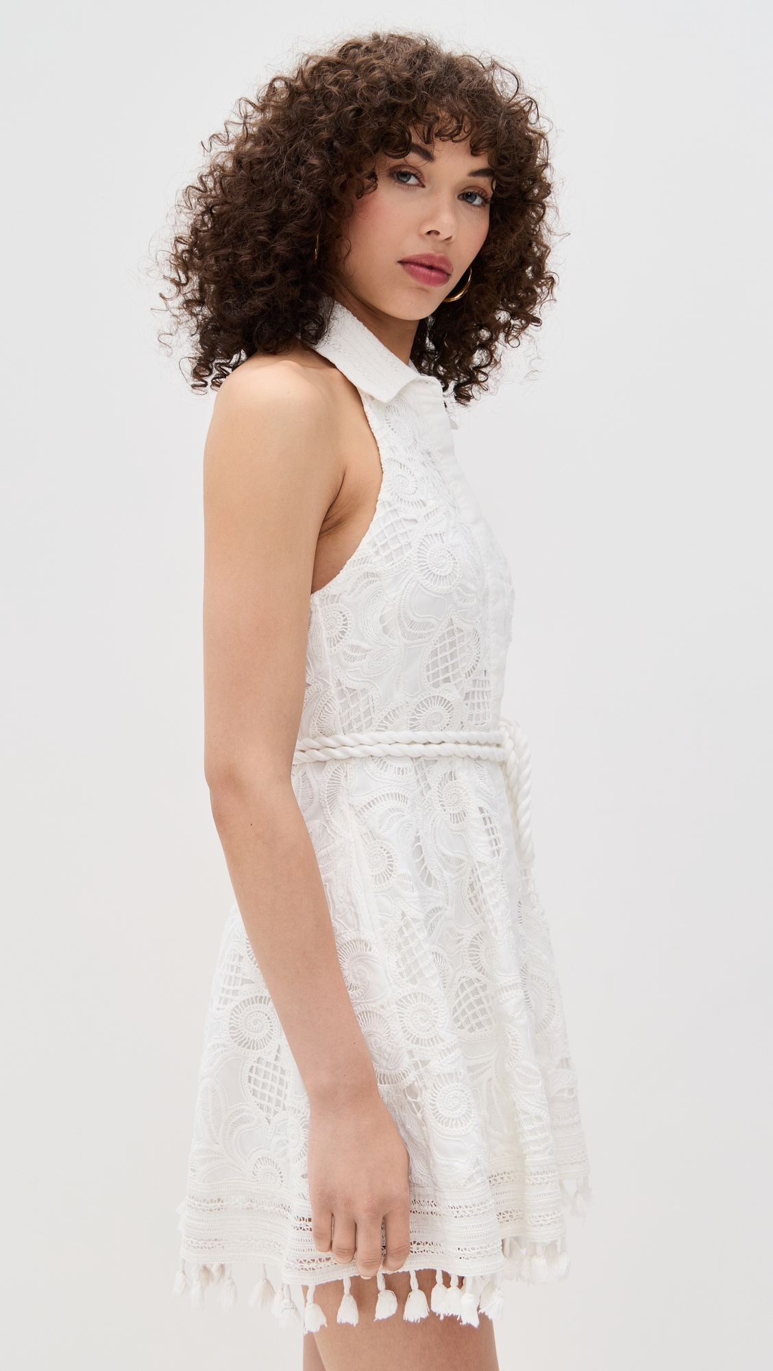 Lucy Halter Neck Mini Shirt Dress - 3