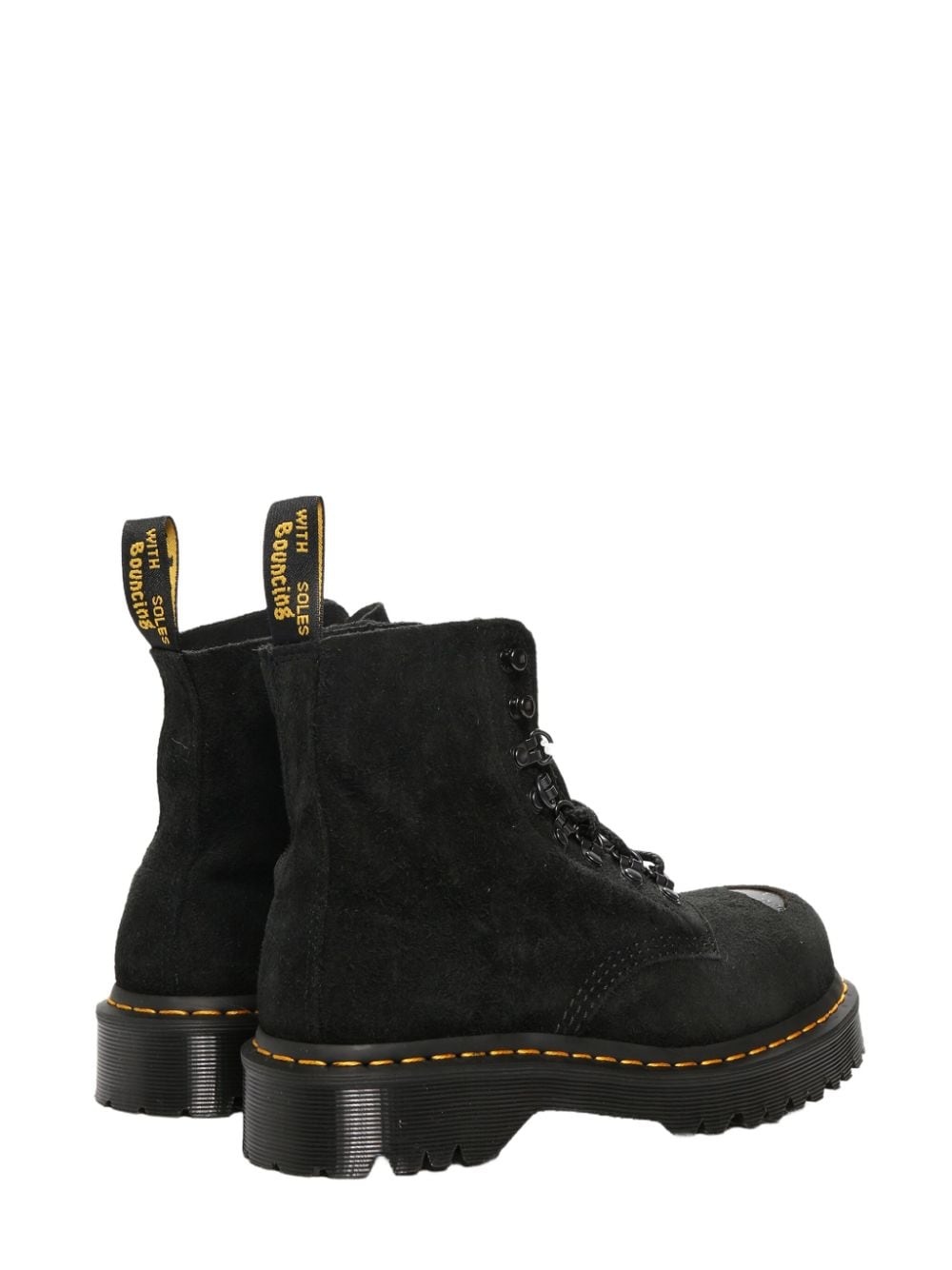 suede lace-up boots - 3