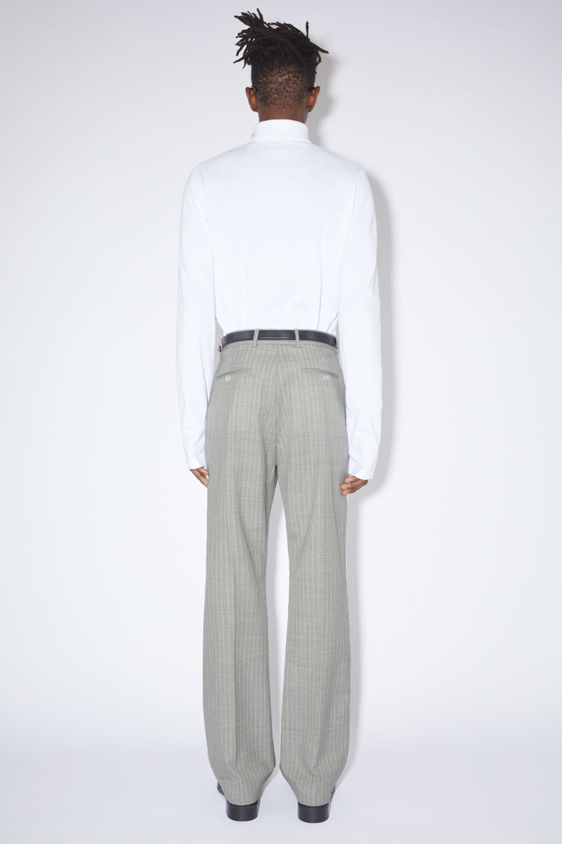 Wool tailored trousers - Pearl grey 3
