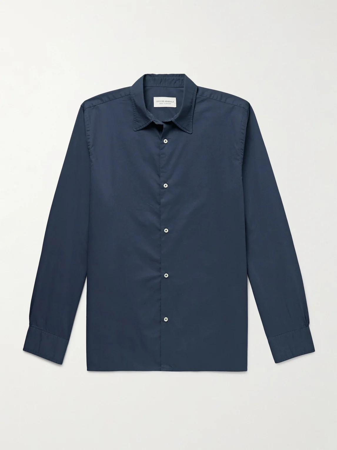 Garment-Dyed Cotton-Poplin Shirt - 1