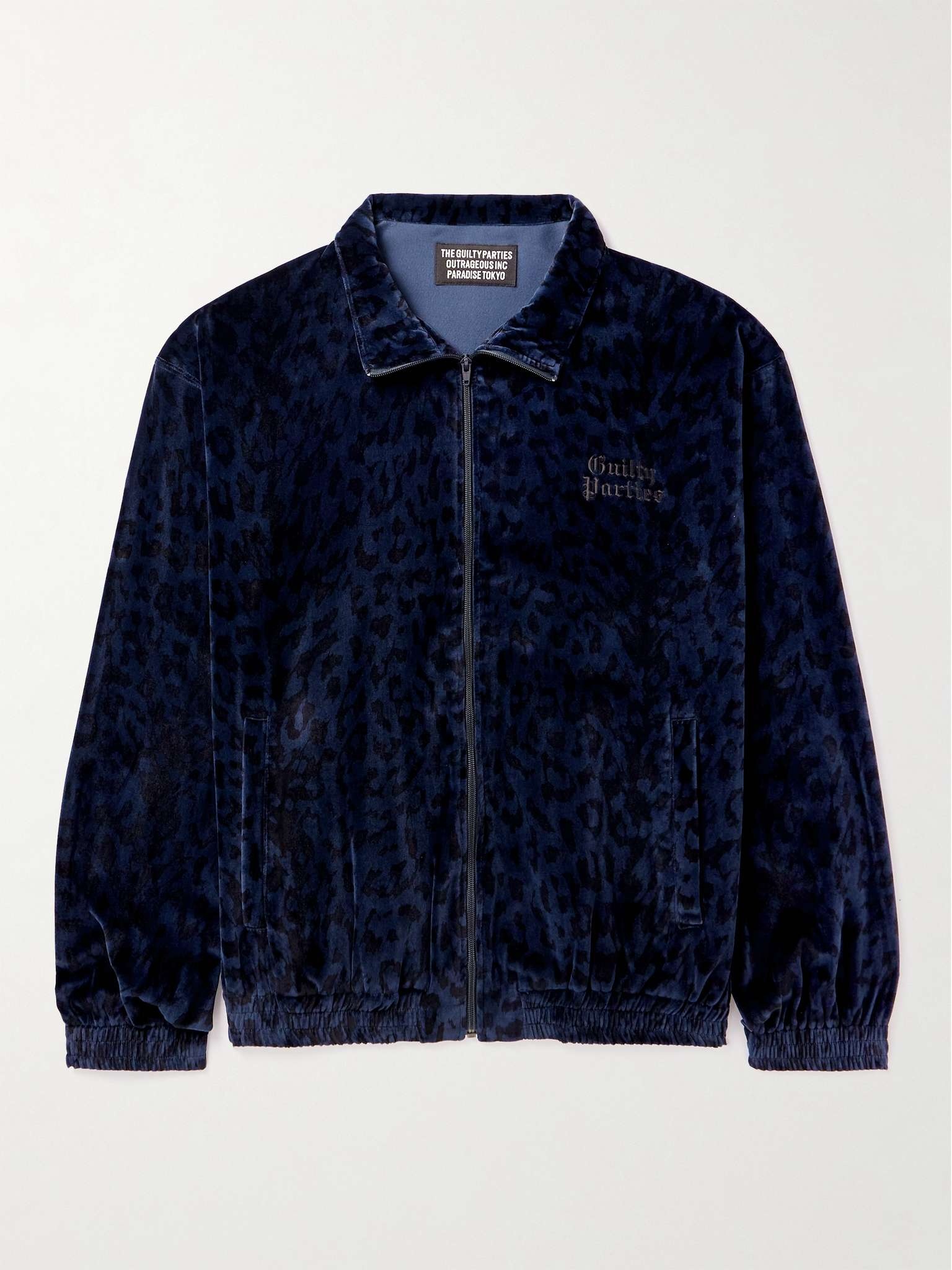 Logo-Embroidered Leopard-Print Fleece Jacket