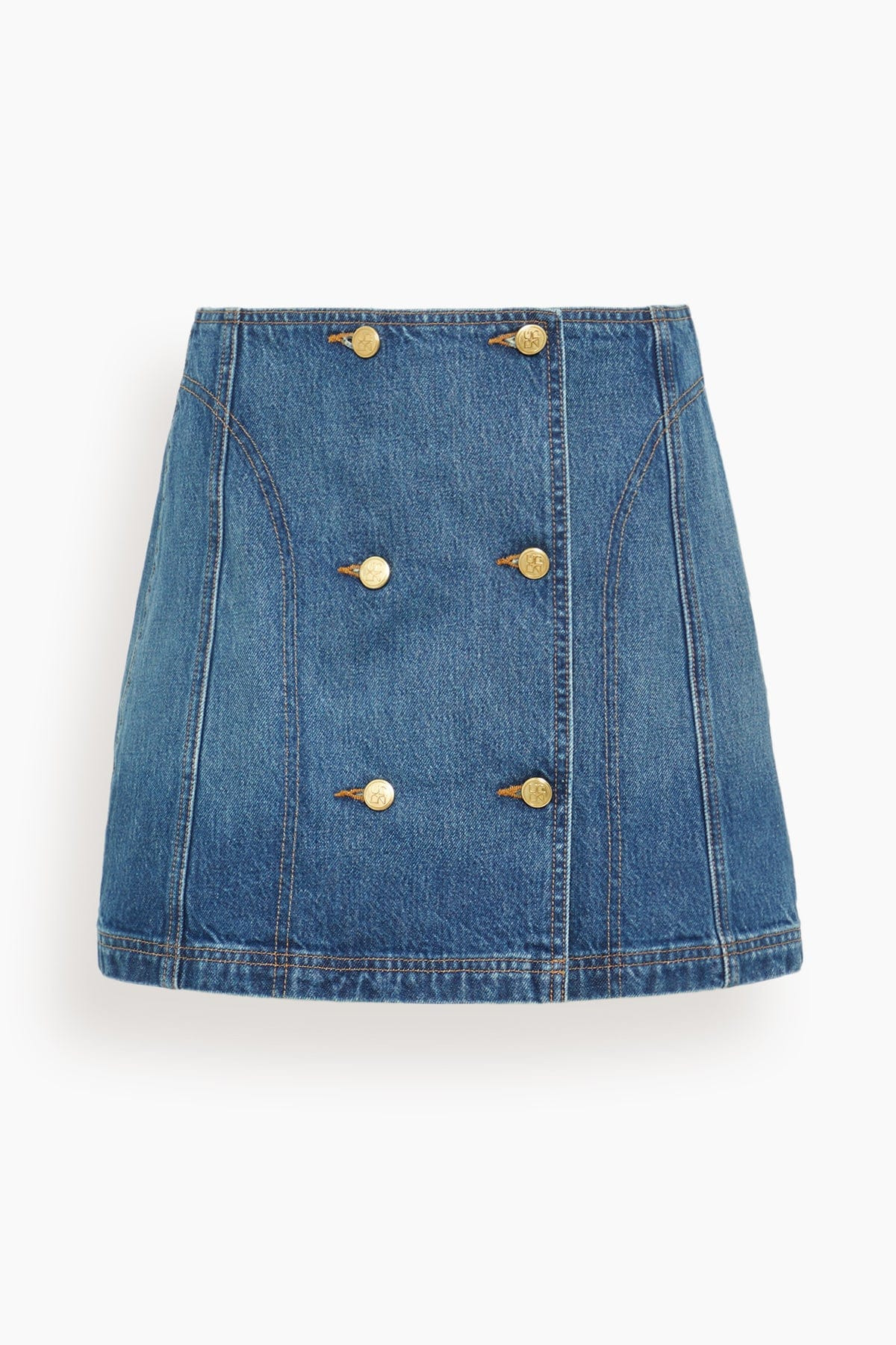 The Clara Mini Denim Skirt in Danube - 1