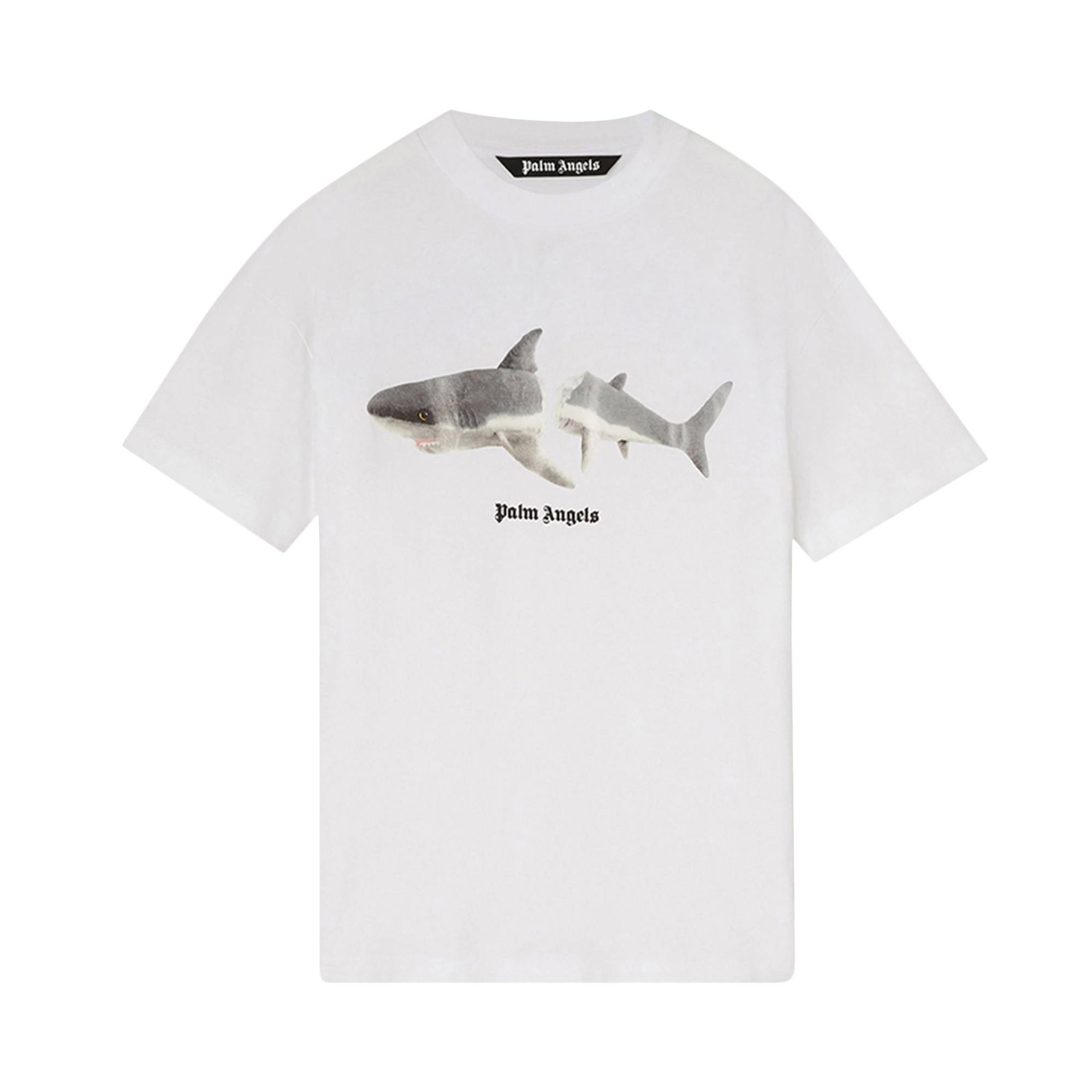 Palm Angels Shark Classic Tee 'White/Black' - 1