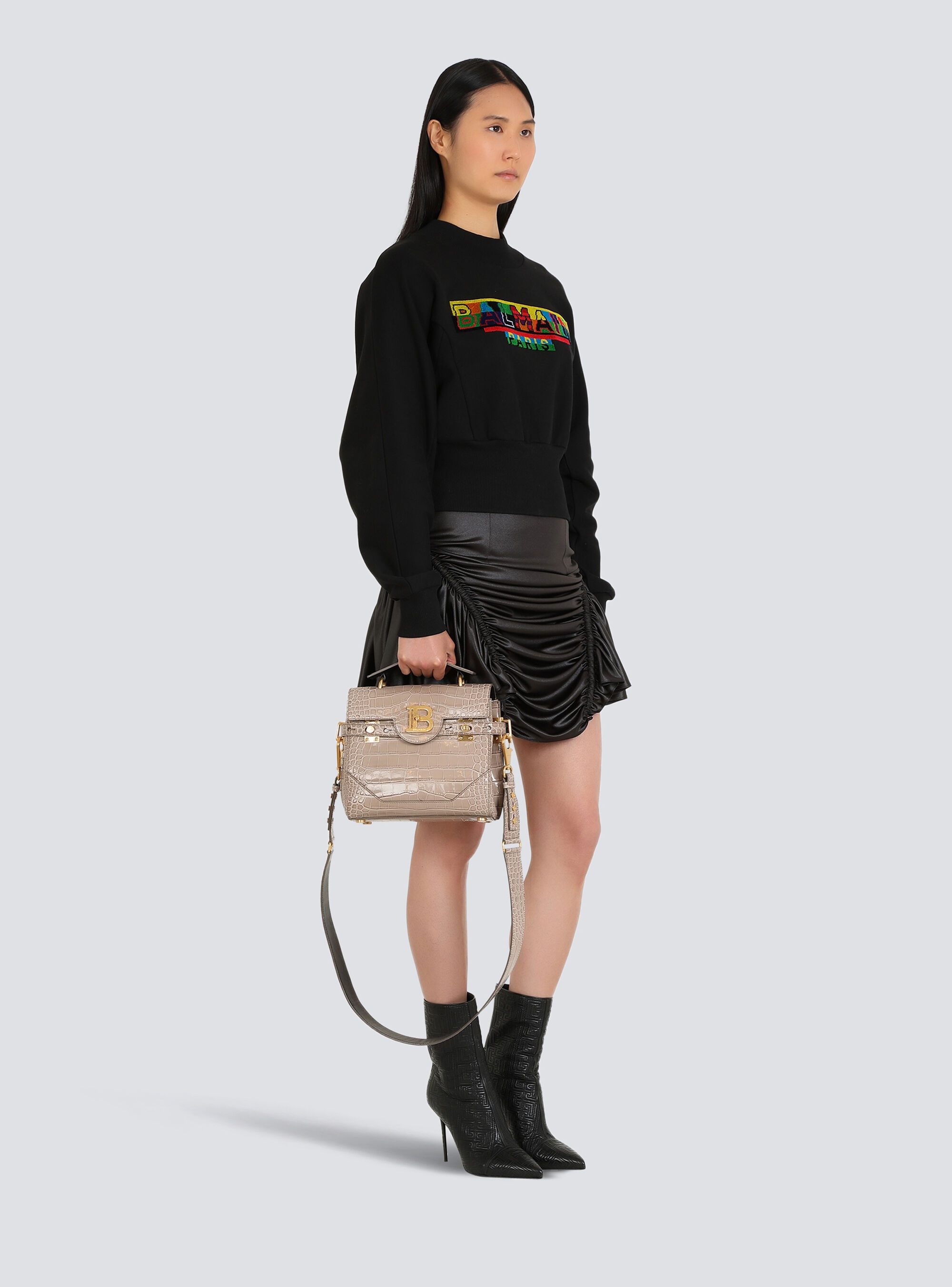 Crocodile-embossed leather B-Buzz 23 bag - 2