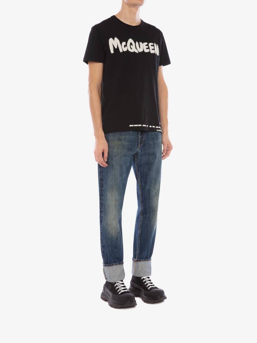 Mcqueen Graffiti T-shirt in Black - 3