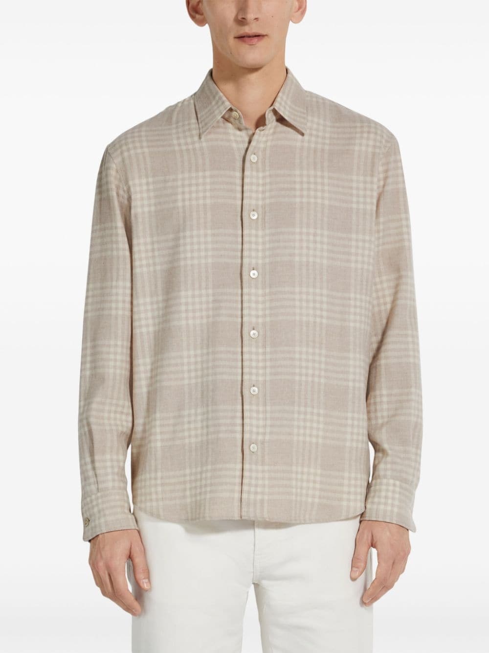 check-pattern shirt - 3