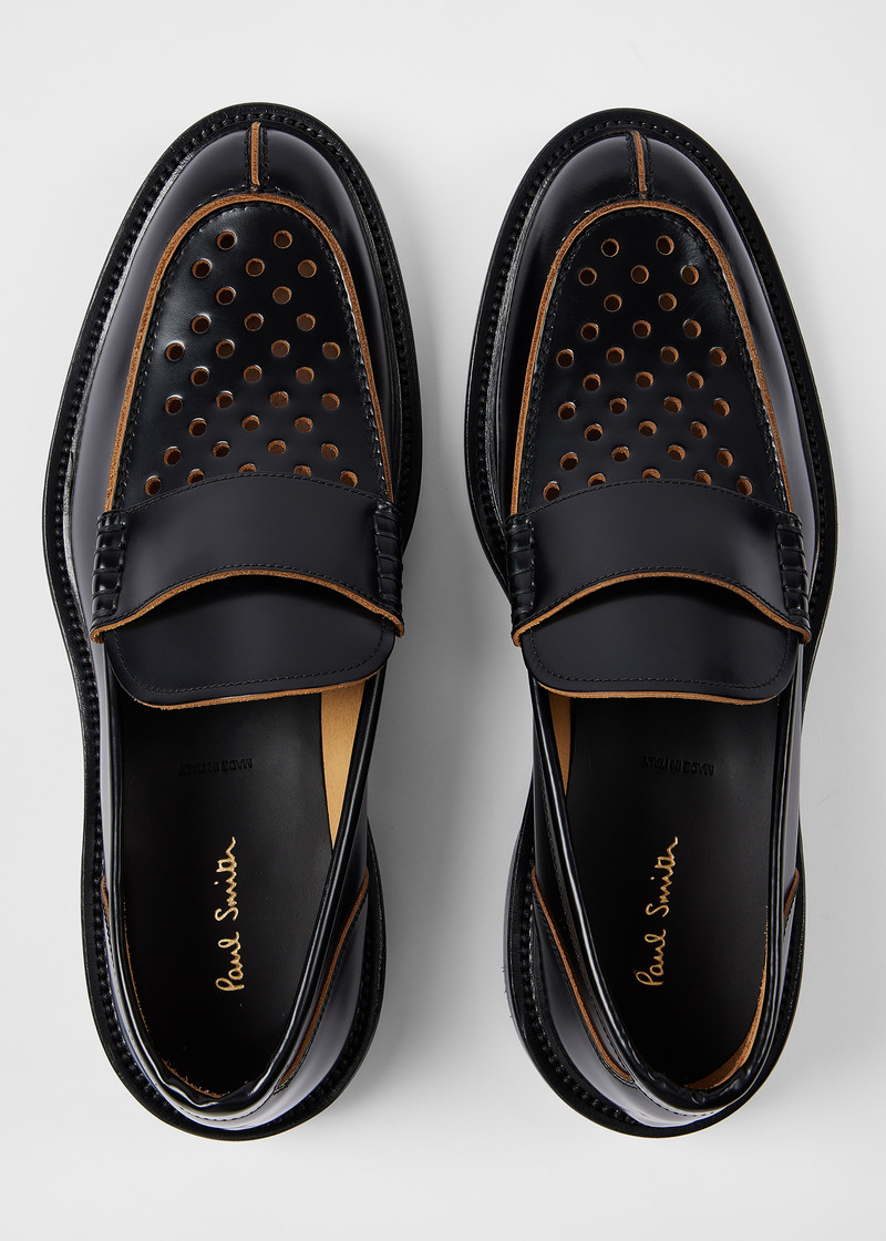 Black Leather 'Rossini' Loafers 3