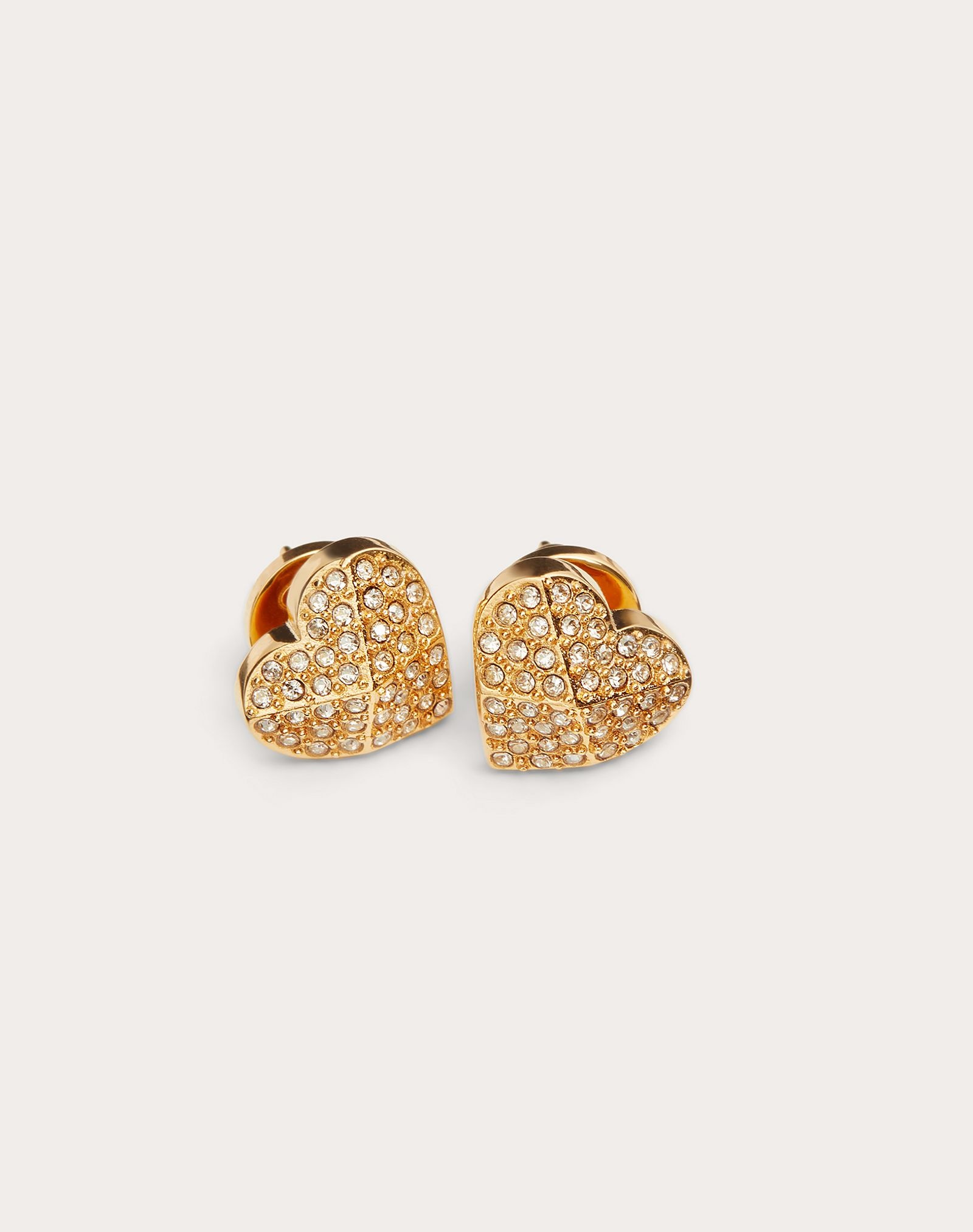 Valentino VLoveTN metal and crystal heart earrings - 2