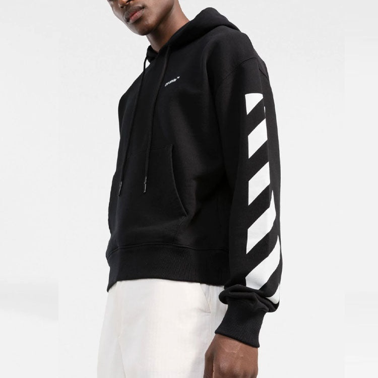 Off-White SS22 sleeve White Stripe Pullover Ordinary Version Black OMBB037C99FLE0011001 - 5