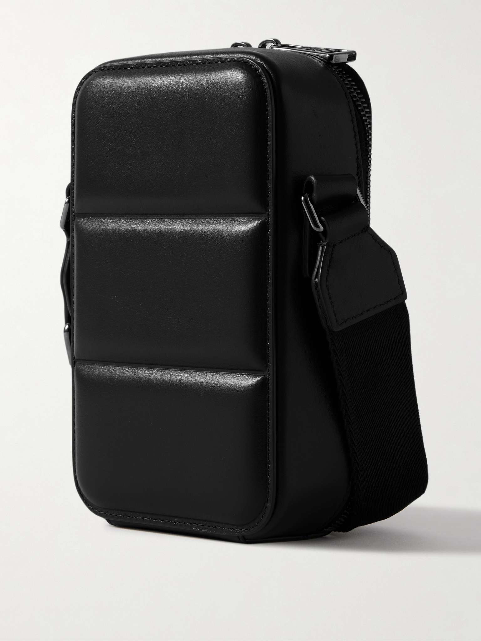 Moncler Logo-Appliquéd Quilted Leather Messenger Bag