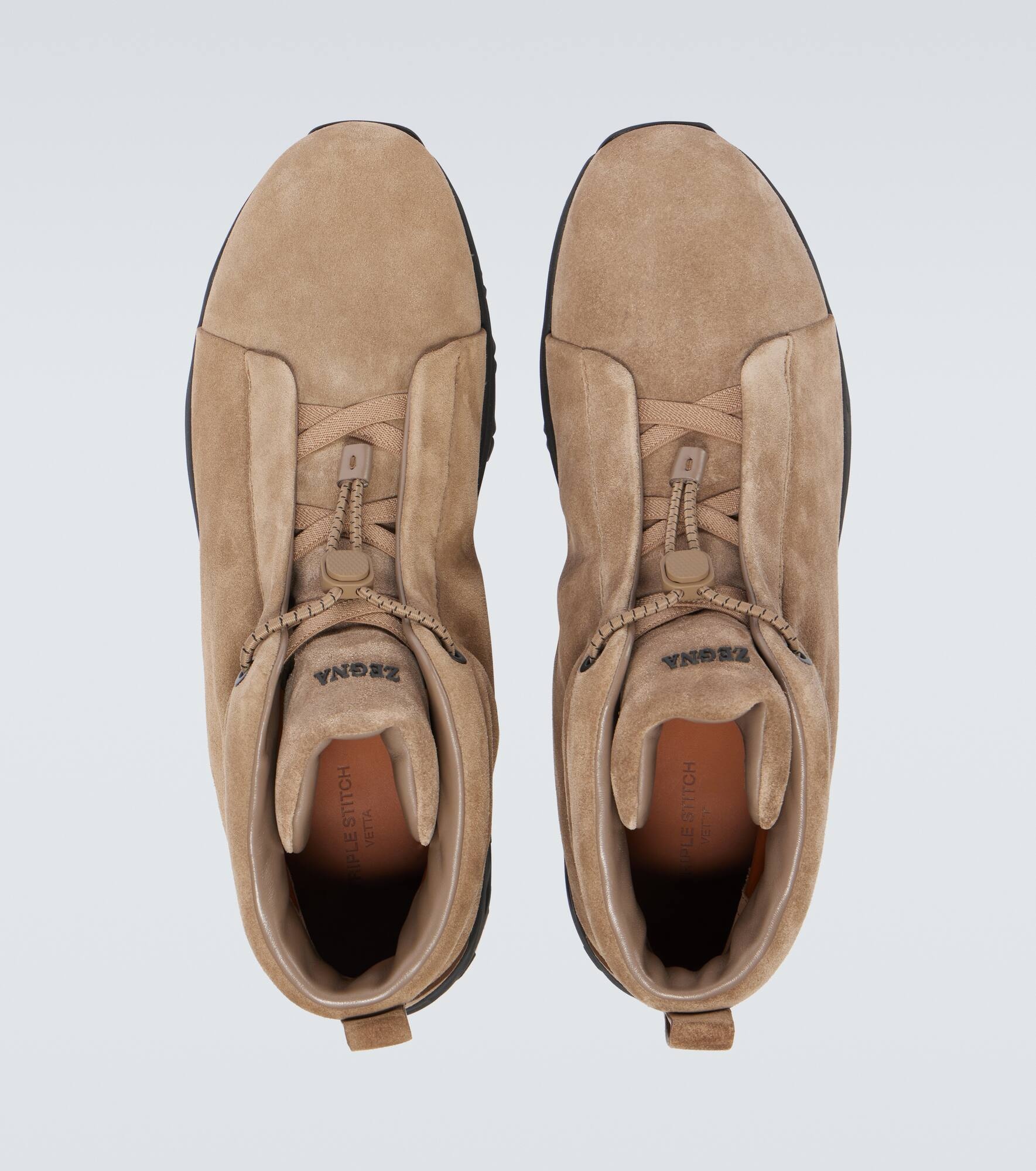 Triple Stitch suede high-top sneakers - 4