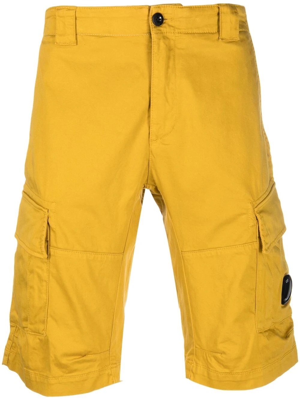 Lens-detail cotton cargo shorts - 1