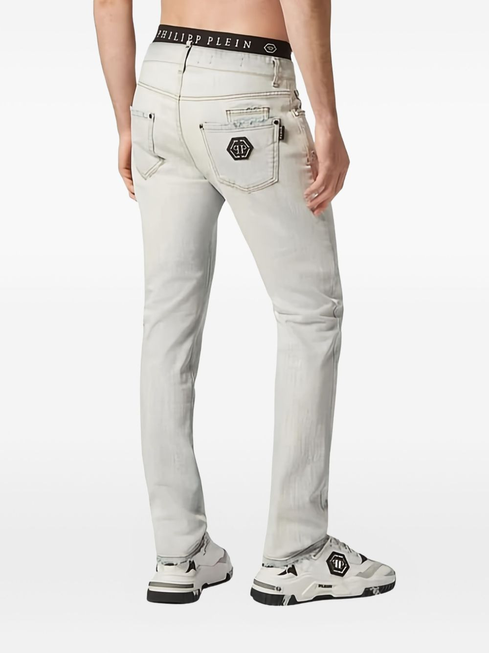 distressed super-straight jeans - 4