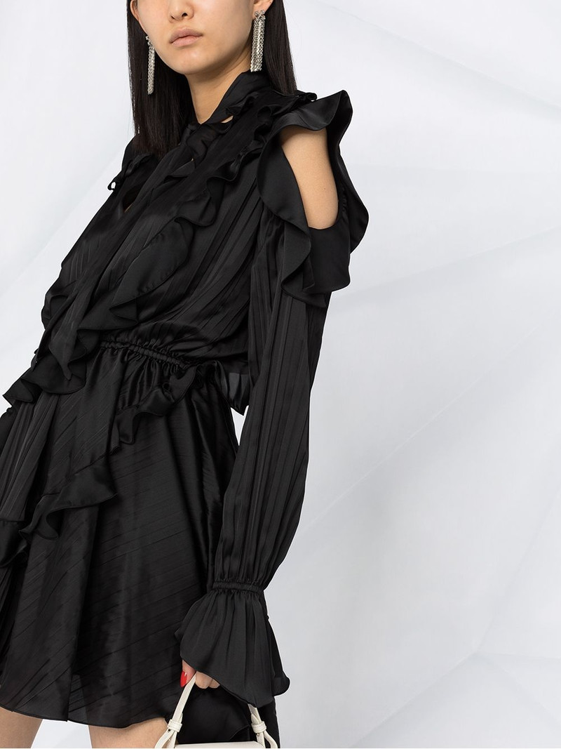 creased ruffled cocktail dress 5