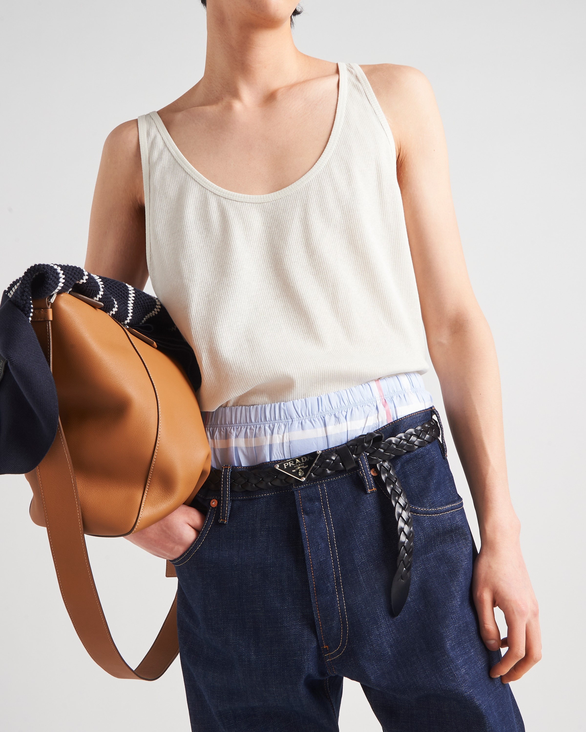 Linen and cotton tank top - 4