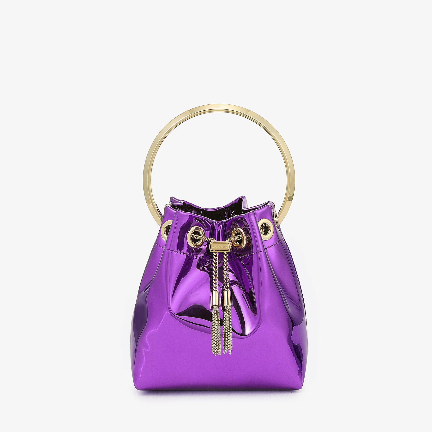 Bon Bon
Cassis Mirror Fabric Mini Bag with Metal Handle - 1