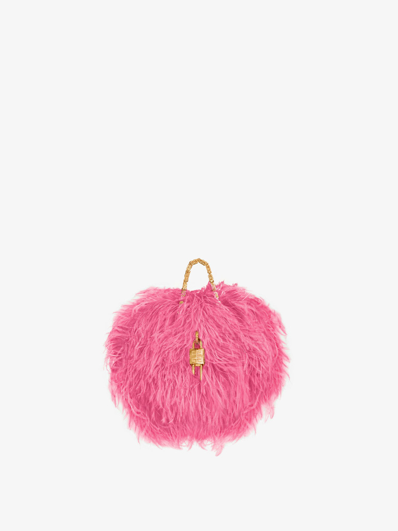 MINI KENNY BAG IN SILK WITH FEATHERS 1