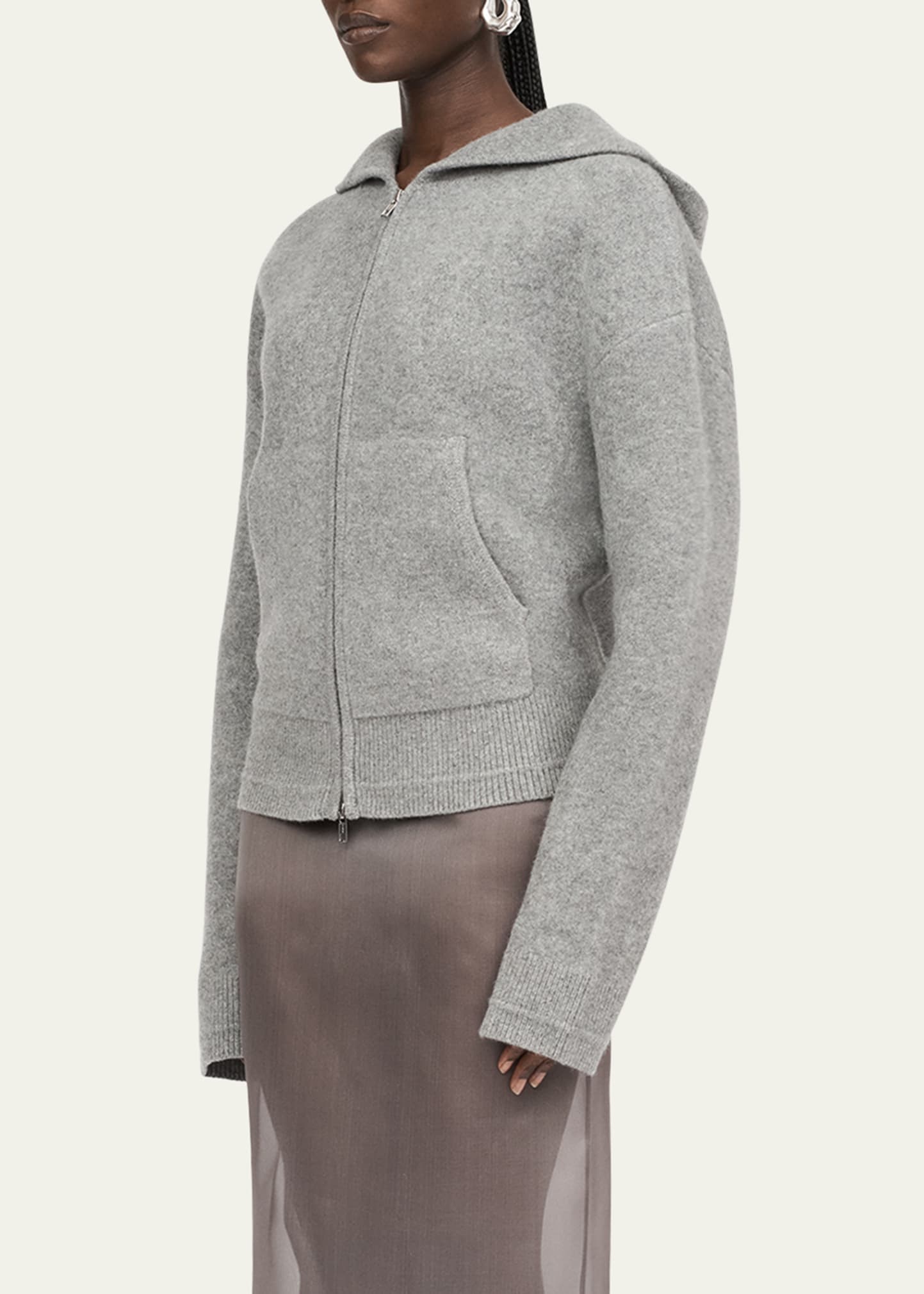 Hooded Felt Merino Wool Jacket - 4