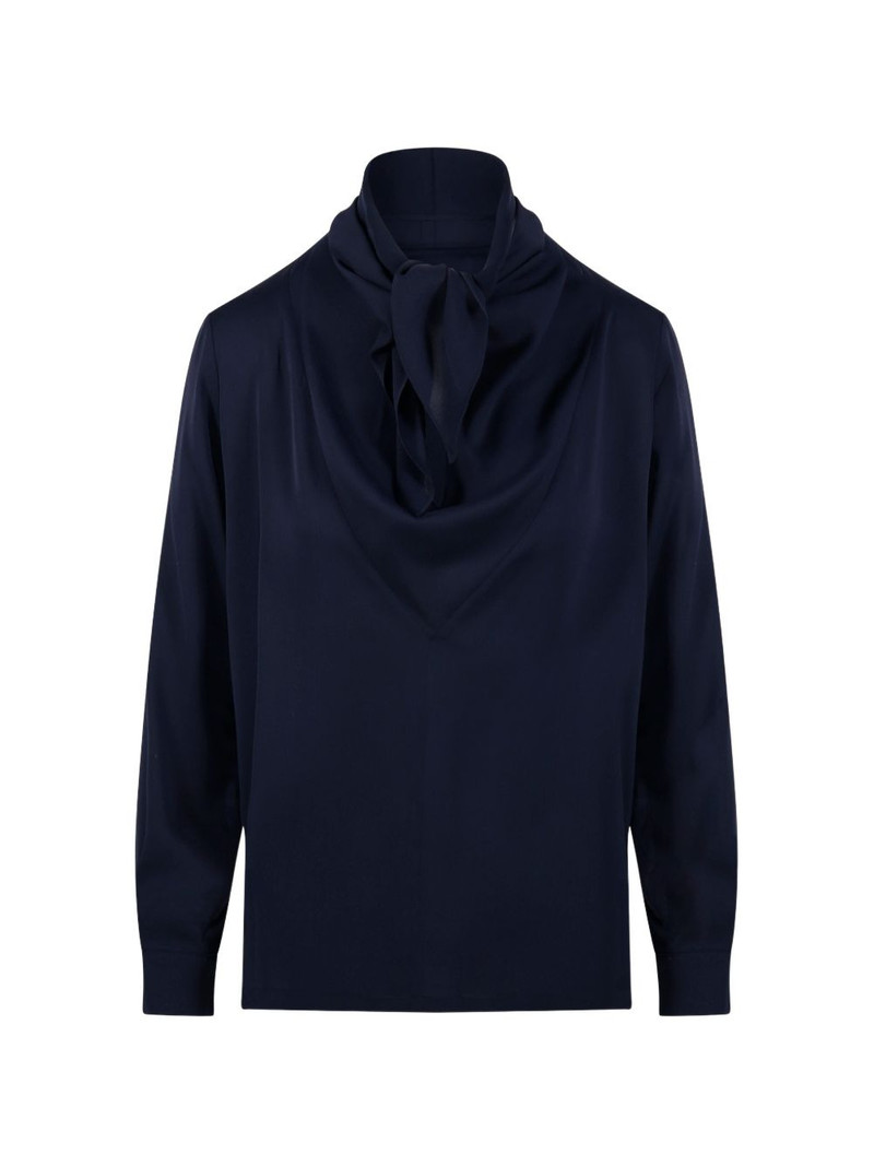 tie-neck blouse 1