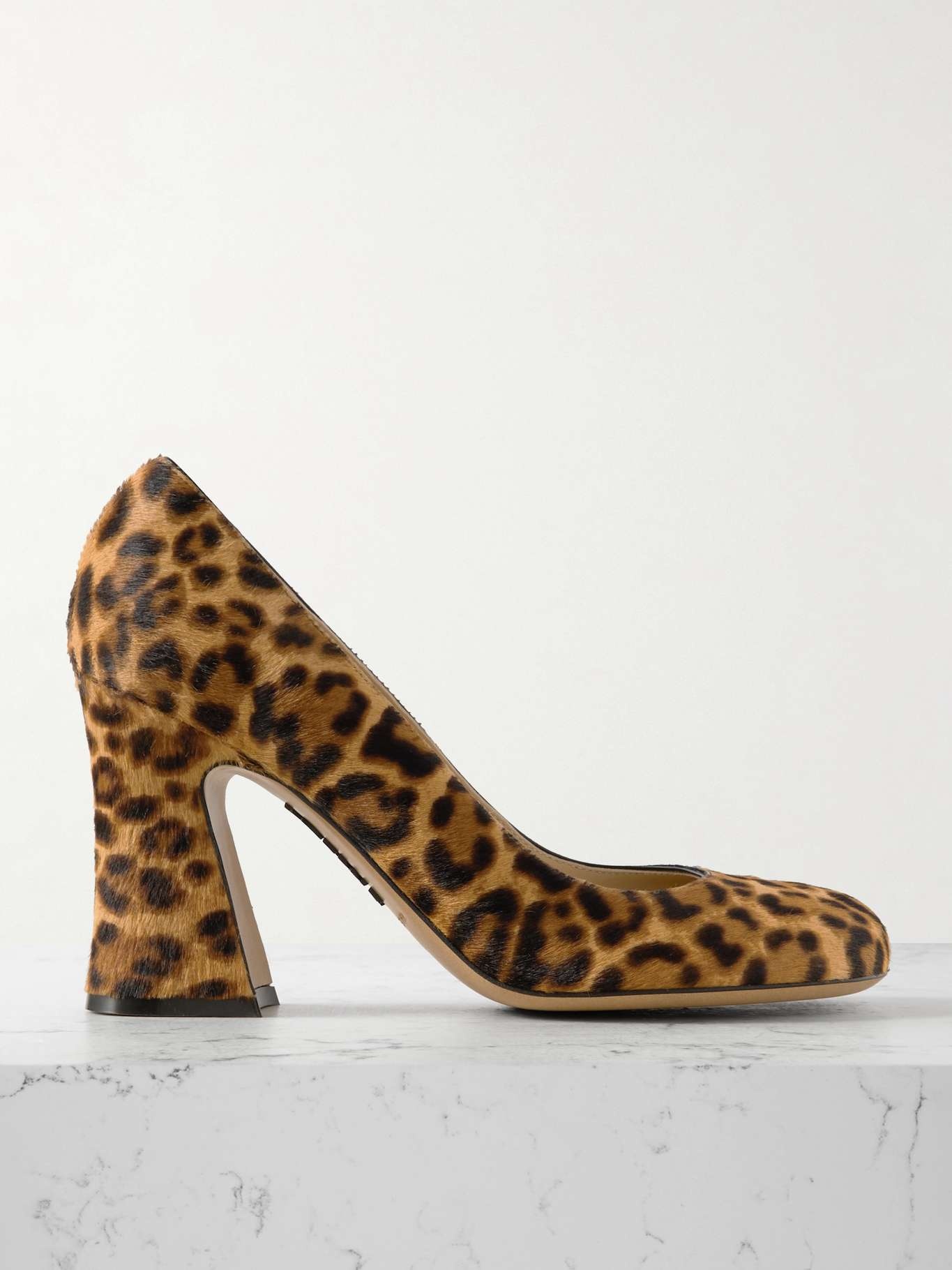 Leopard-print calf hair pumps - 1