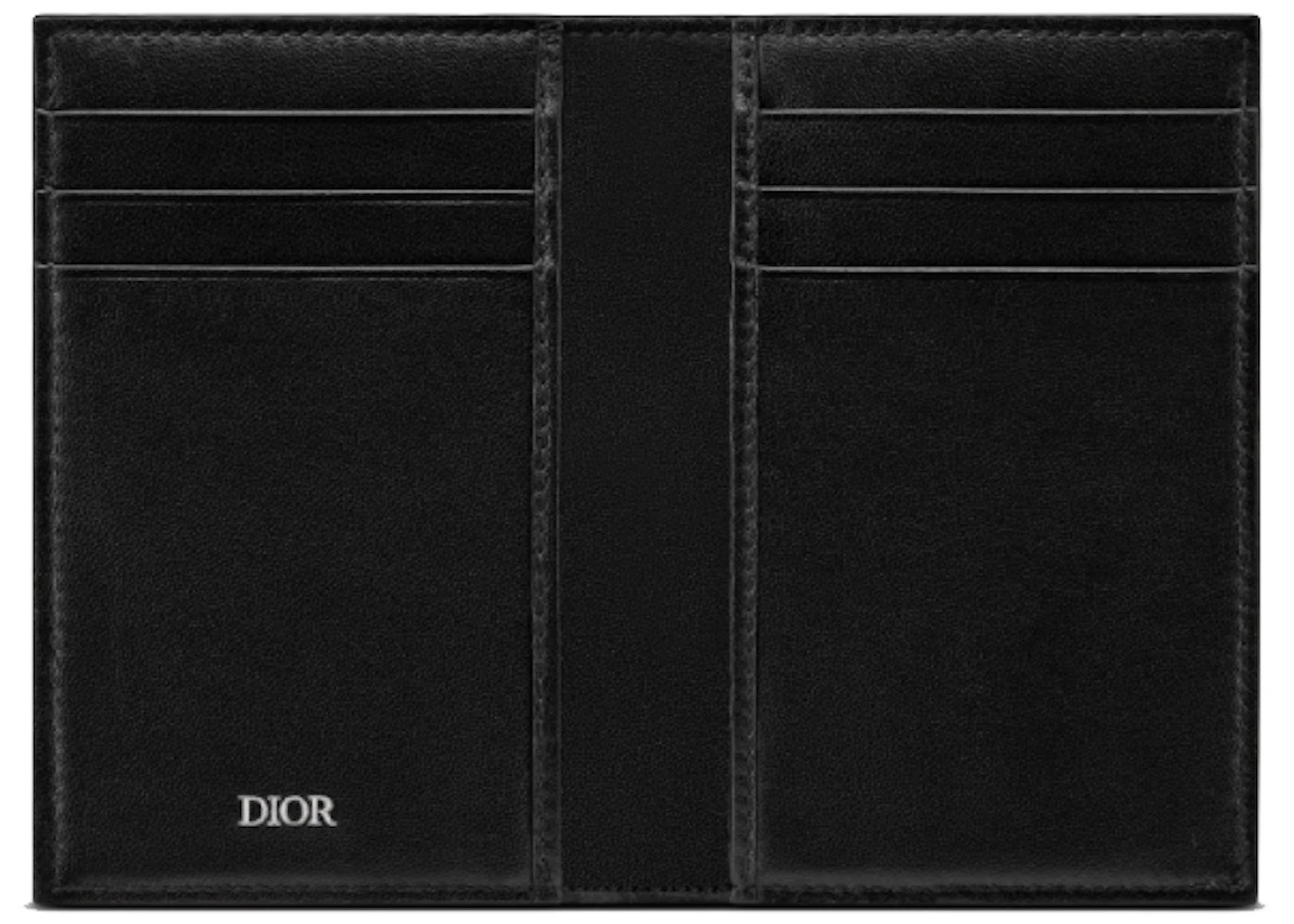 Dior Card Holder Bi-Fold Oblique Jacquard Beige/Black - 3