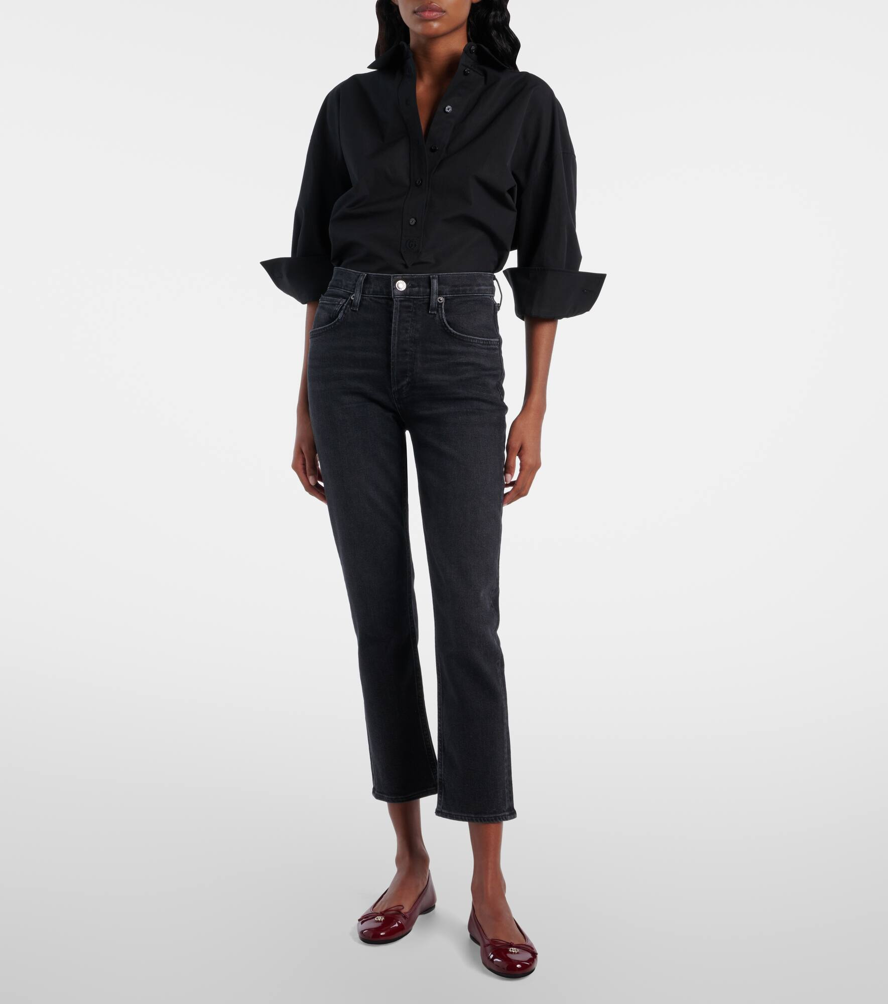 Riley high-rise cropped slim jeans - 7