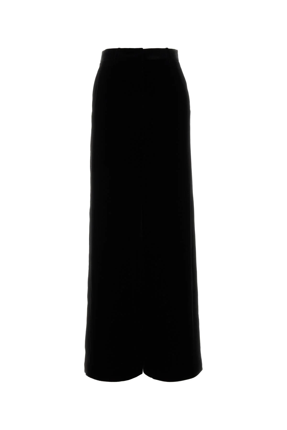 Black velvet palazzo pant - 1