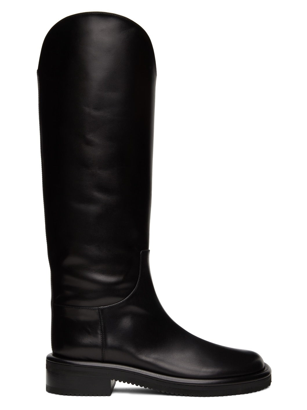 Black Pipe Riding Boots - 1