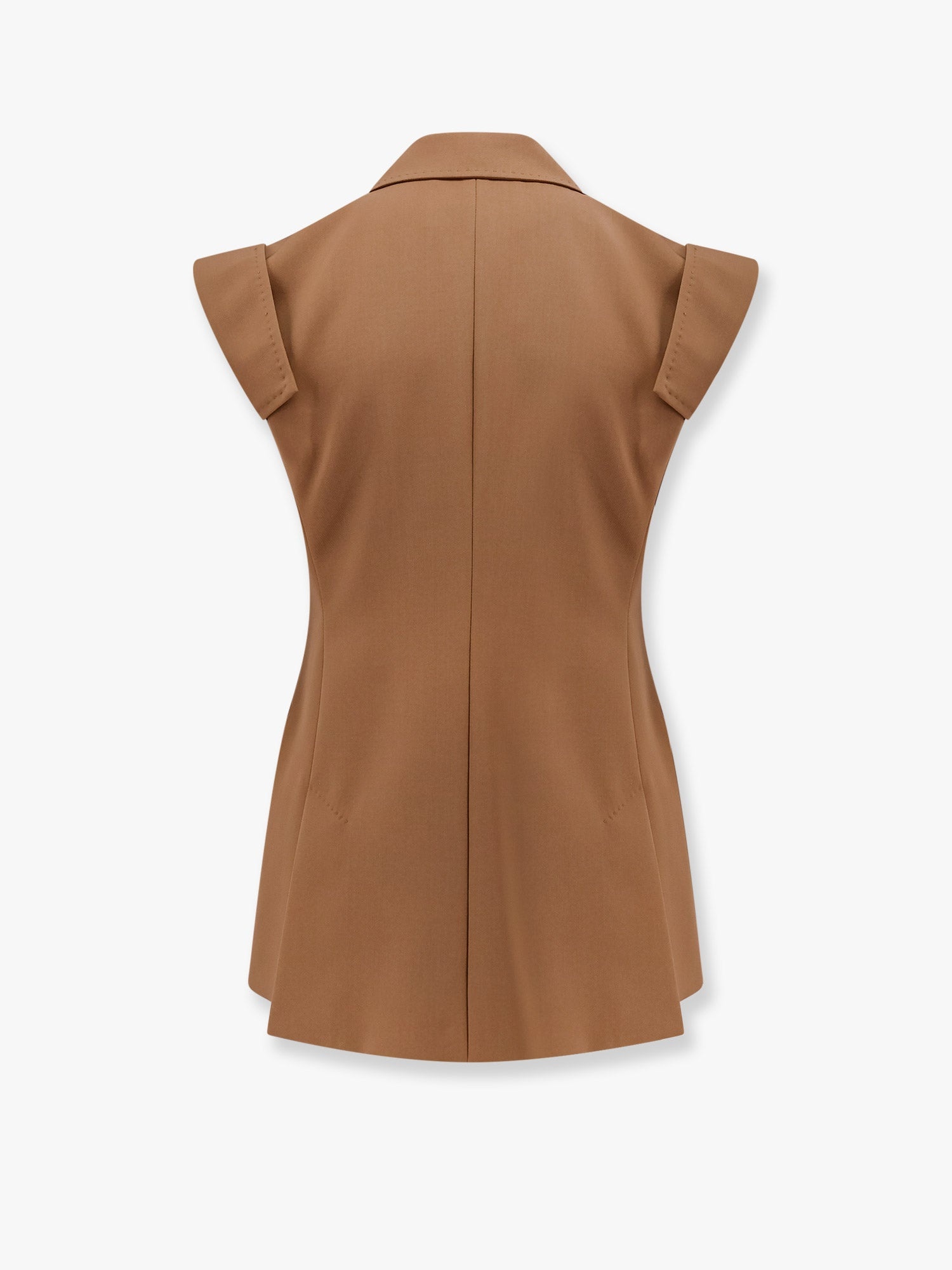 ☆MaxMara☆直営店買付☆お洒落Gabardine Jacket/BERGAMO Sleeveless gabardine jacket, camel | 