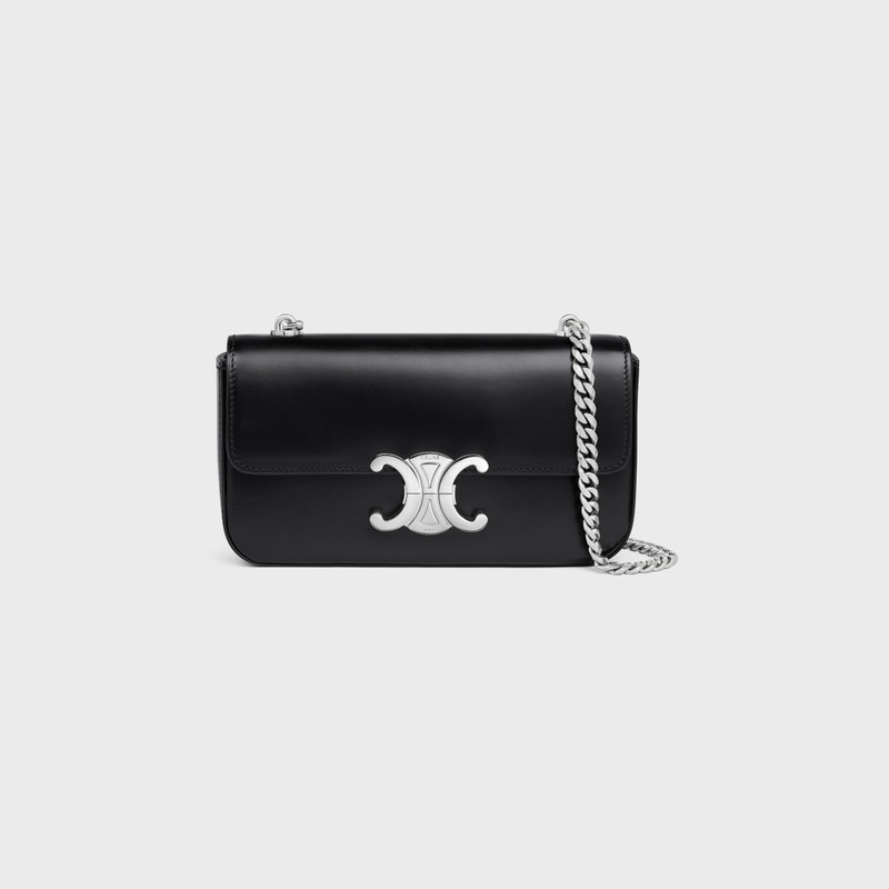 CHAIN SHOULDER BAG CLAUDE in shiny calfskin 1