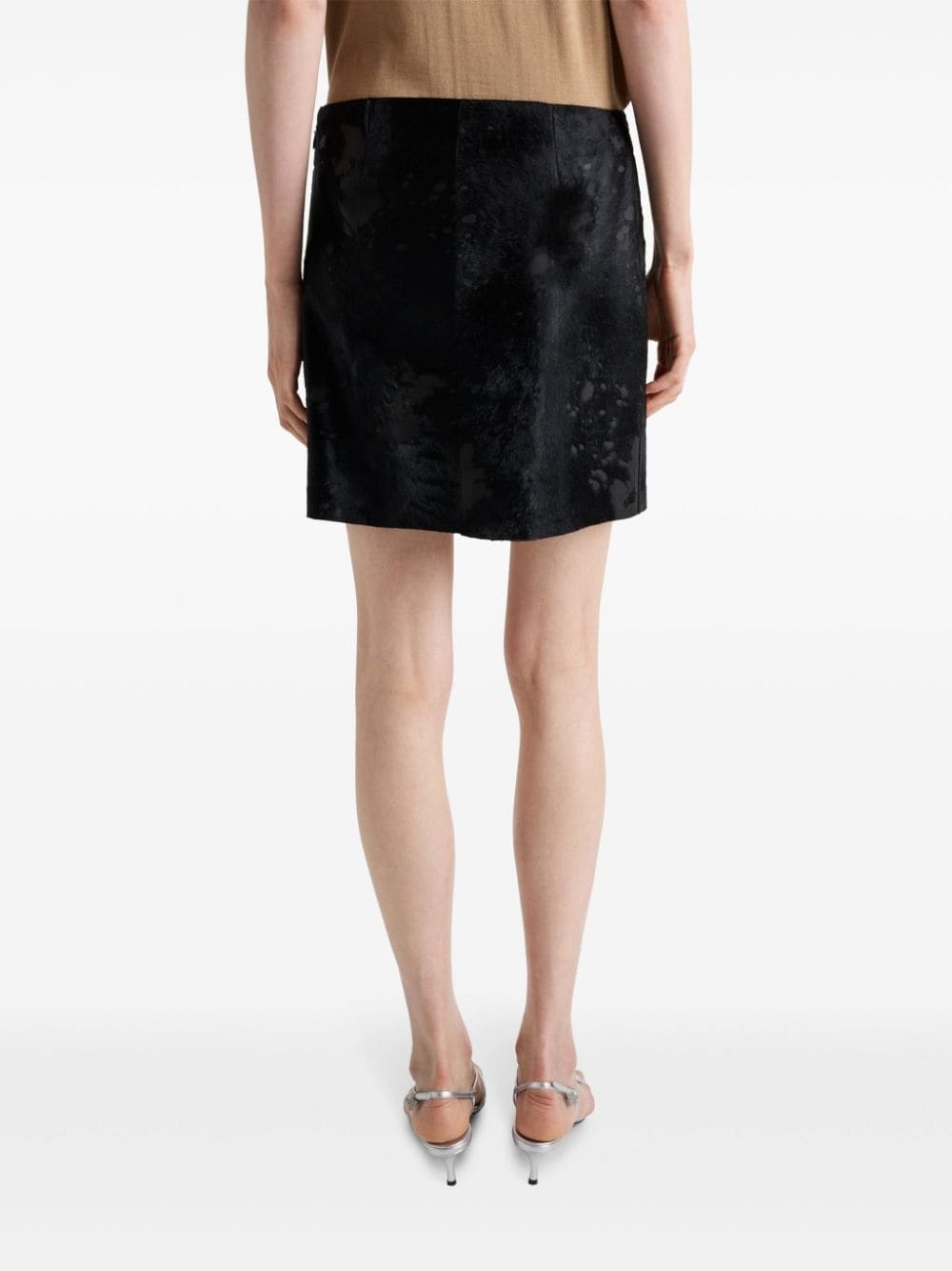 leather mini skirt - 4