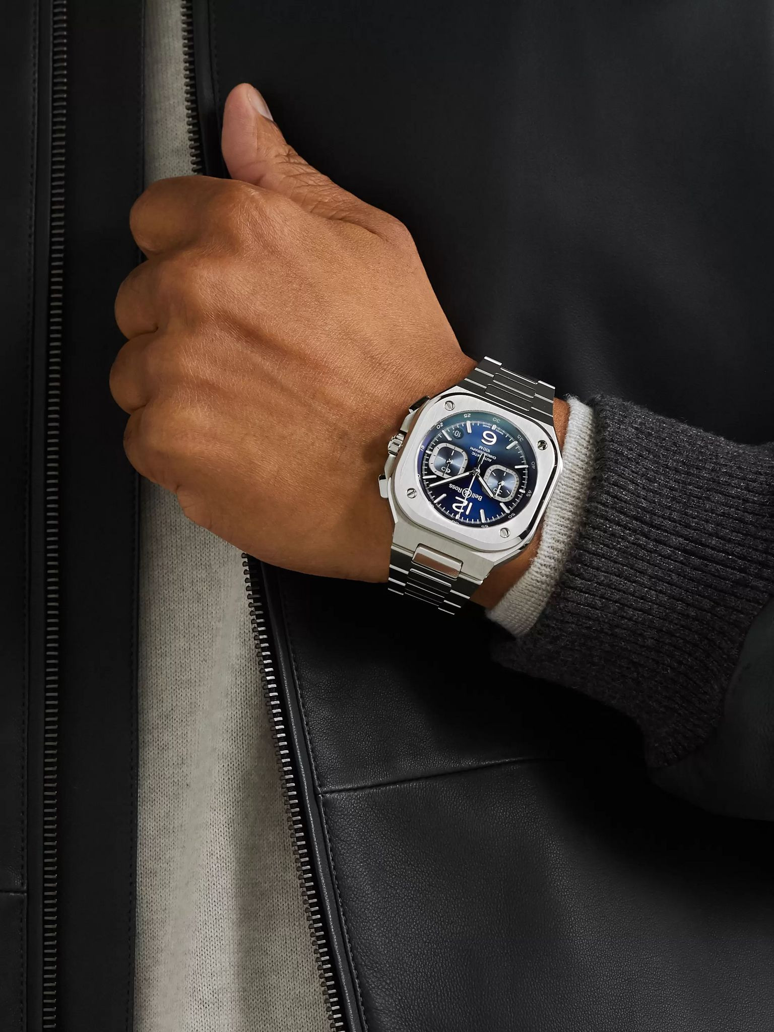 BR 05 Automatic Chronograph 42mm Stainless Steel Watch, Ref. No. BR05C-BU-ST/SST Blue - 2