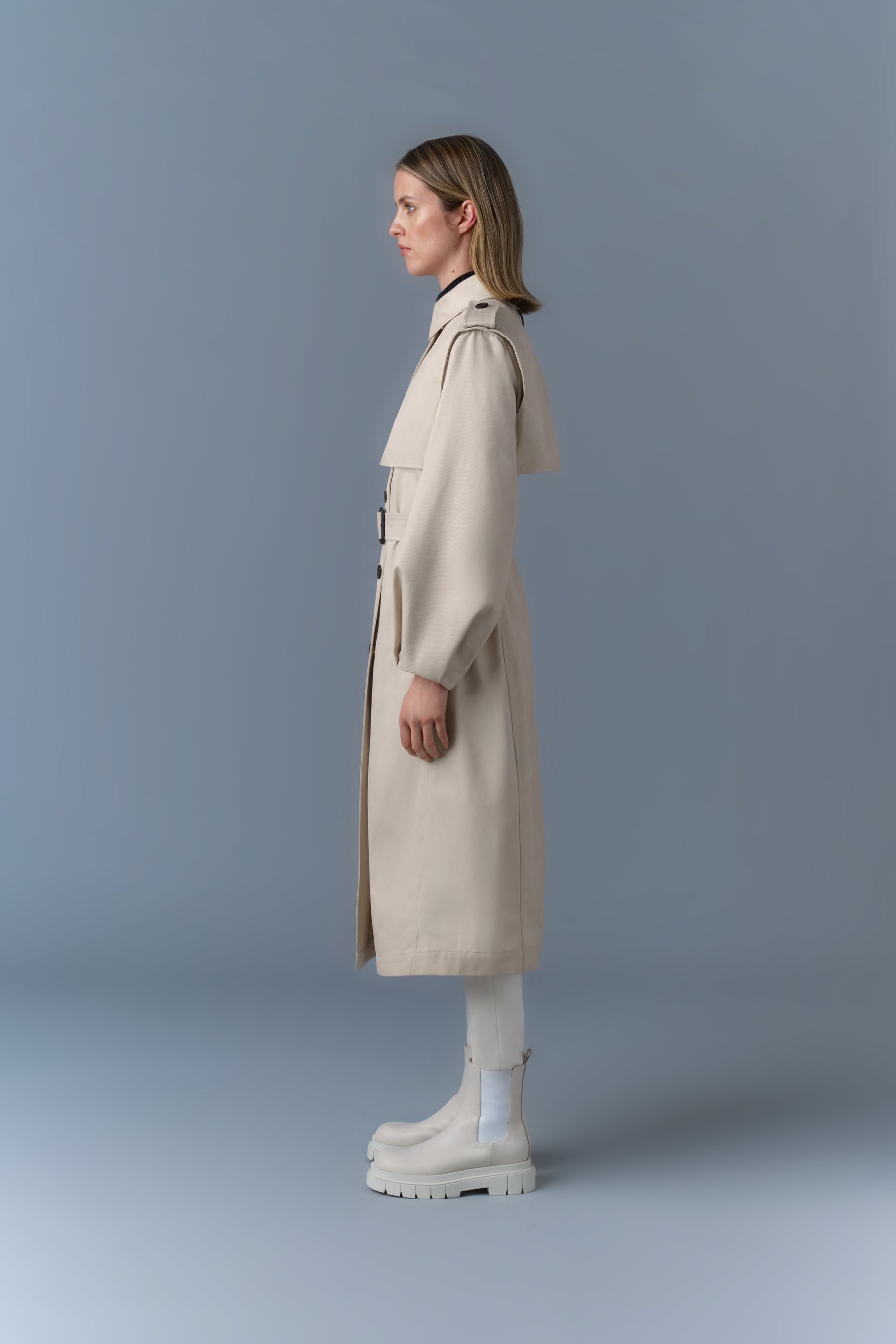 ALIA Long Balloon Sleeve Trench - 3