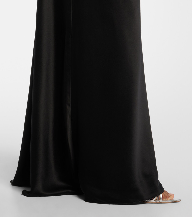 Bardot off-shoulder silk charmeuse gown 5