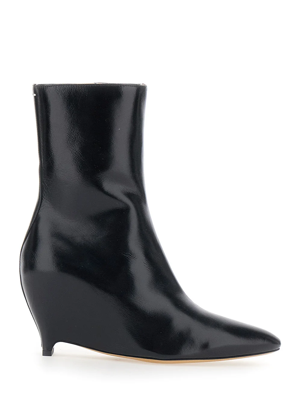 Maison Margiela Women Ankle Boot With Heel And Leather Details, Black, Woman - 1
