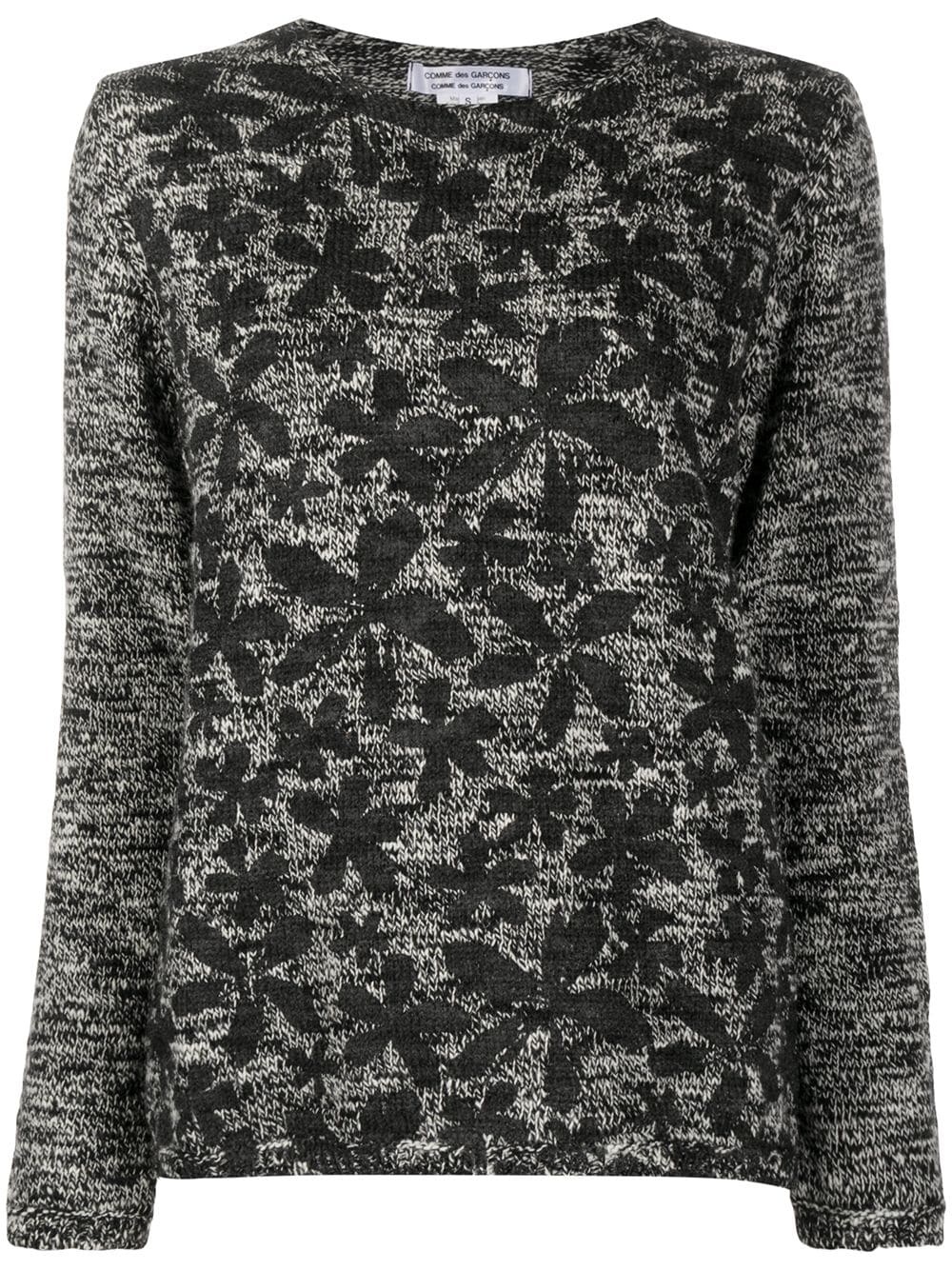 marl knit floral brit jumper - 1