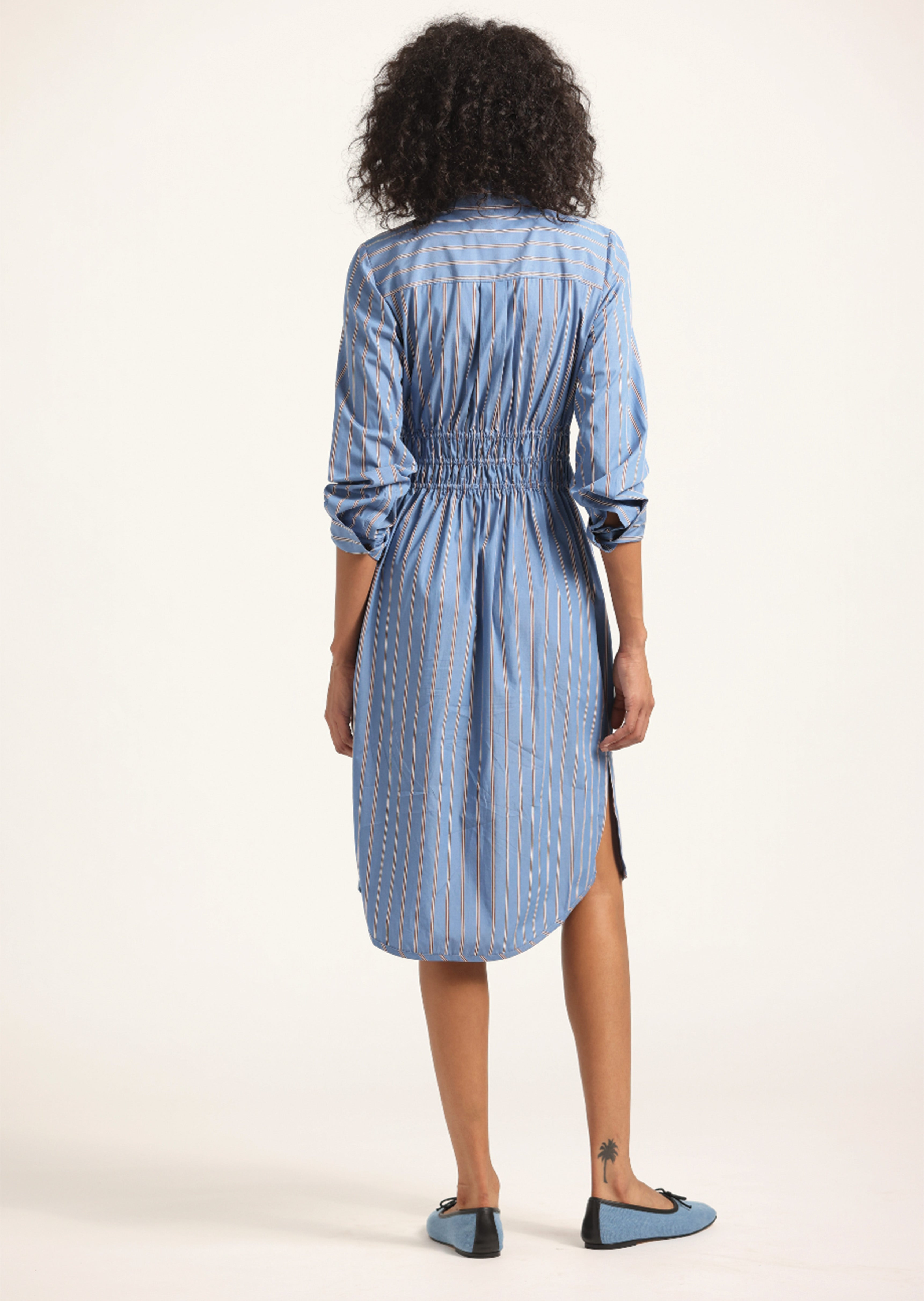 VERONICA BELTED SHIRT DRESS - 5