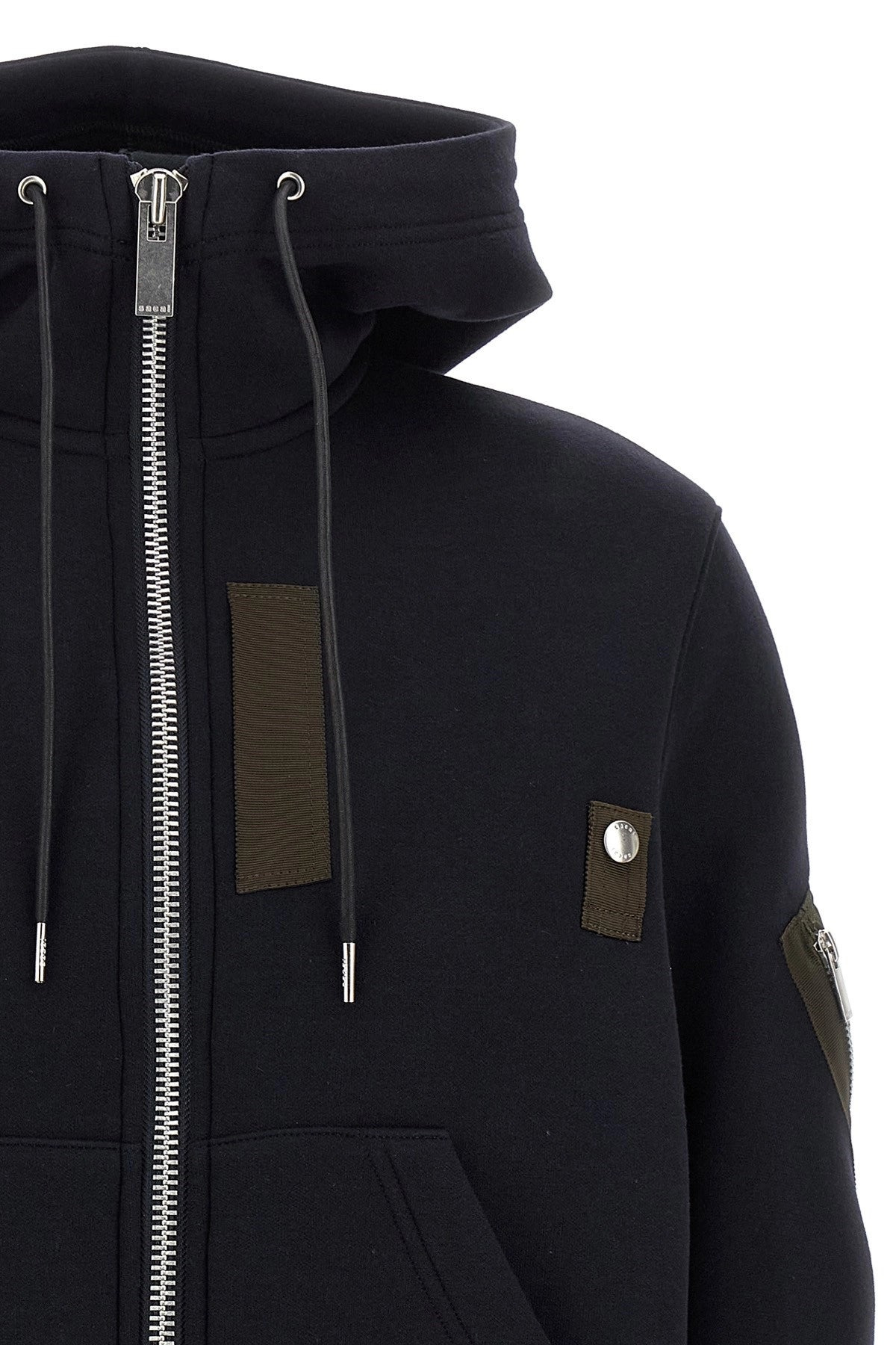 Sacai Women 'Sponge' And Nylon Hoodie - 3