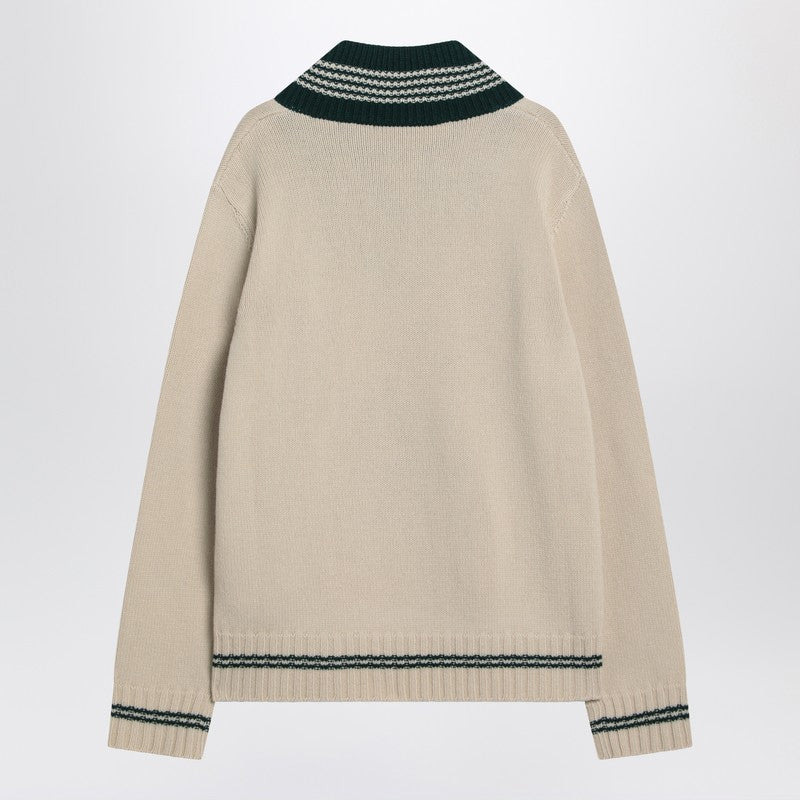 Valentino Butter-Coloured Sweater With Le Chien De La Maison Embroidery Men - 2