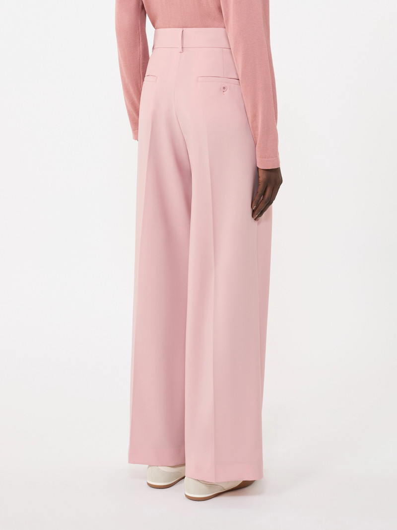VISIVO Woollen cloth palazzo trousers - ANTIQUE ROSE 4